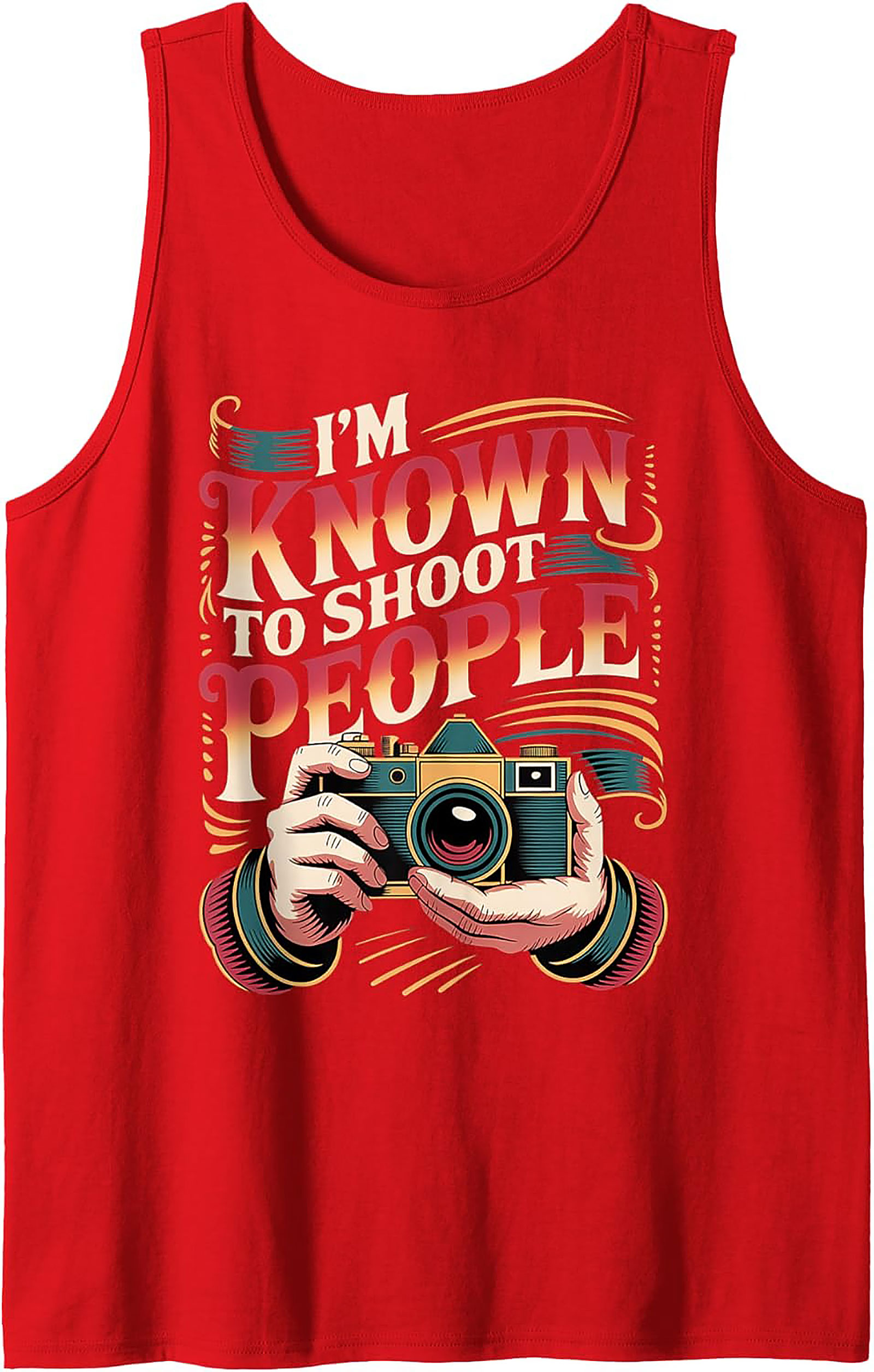 Funny Photographer Graphic Tank Top | "I Shoot People" Gift