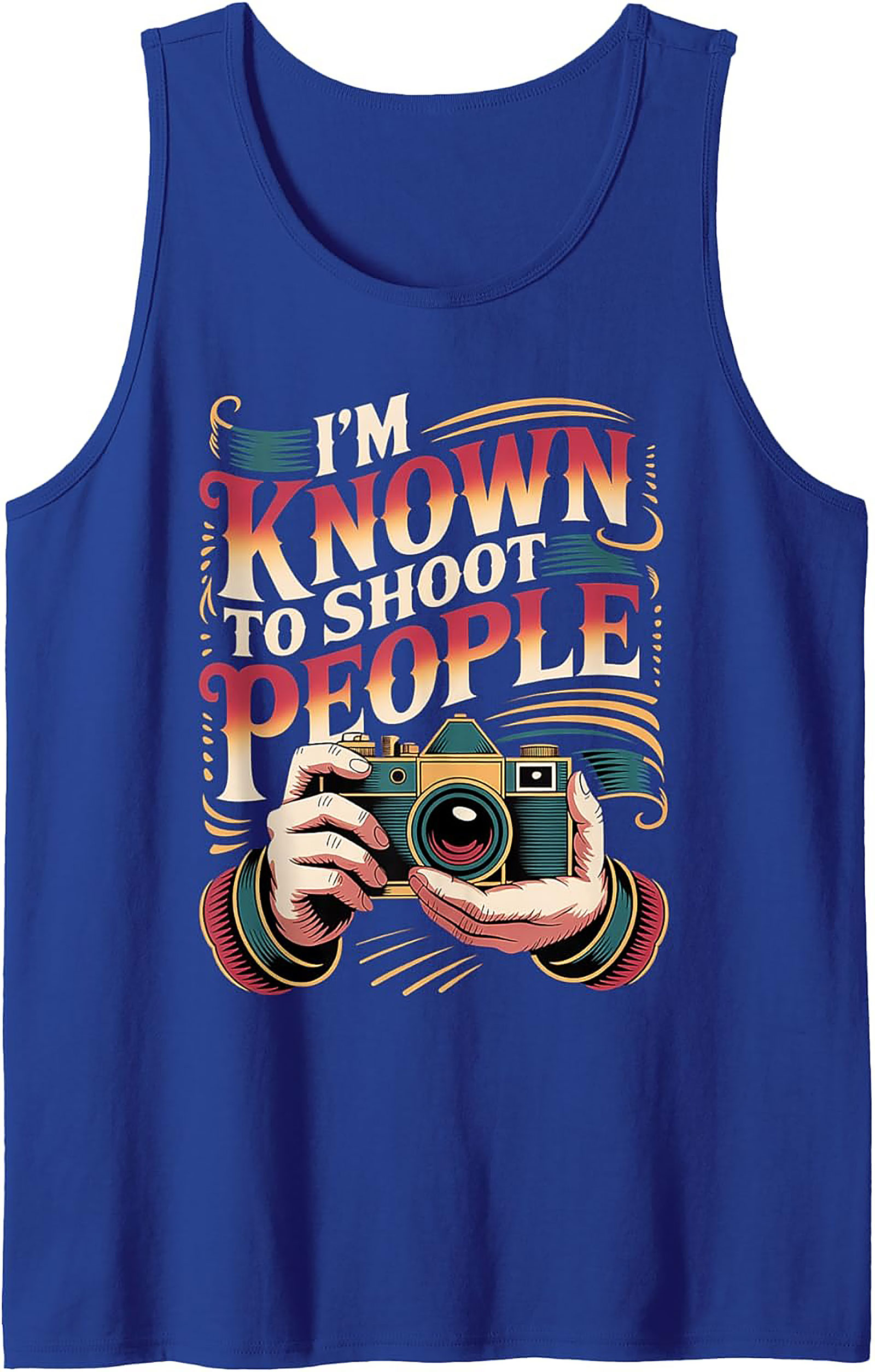 Funny Photographer Graphic Tank Top | "I Shoot People" Gift