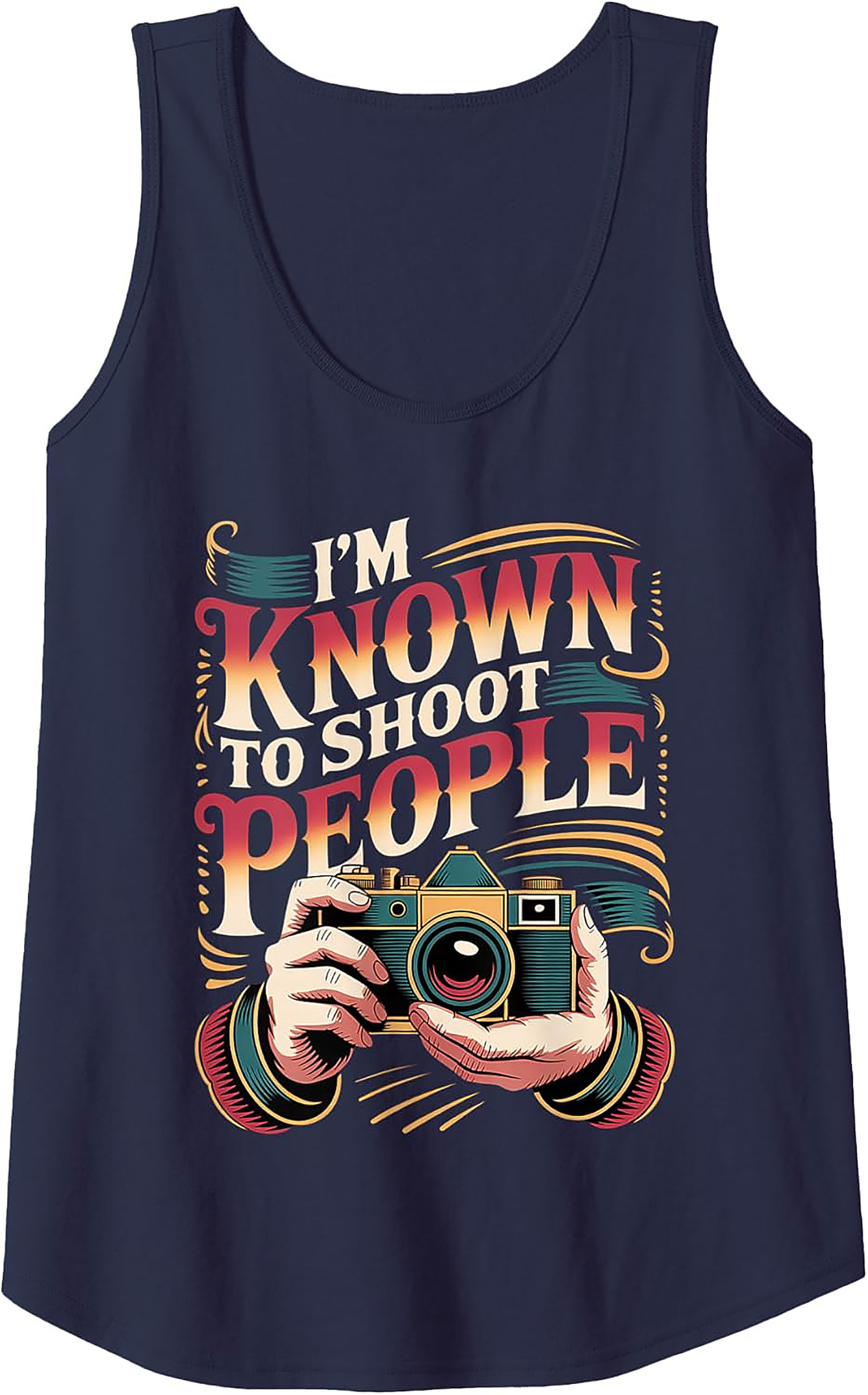 Funny Photographer Graphic Tank Top | "I Shoot People" Gift