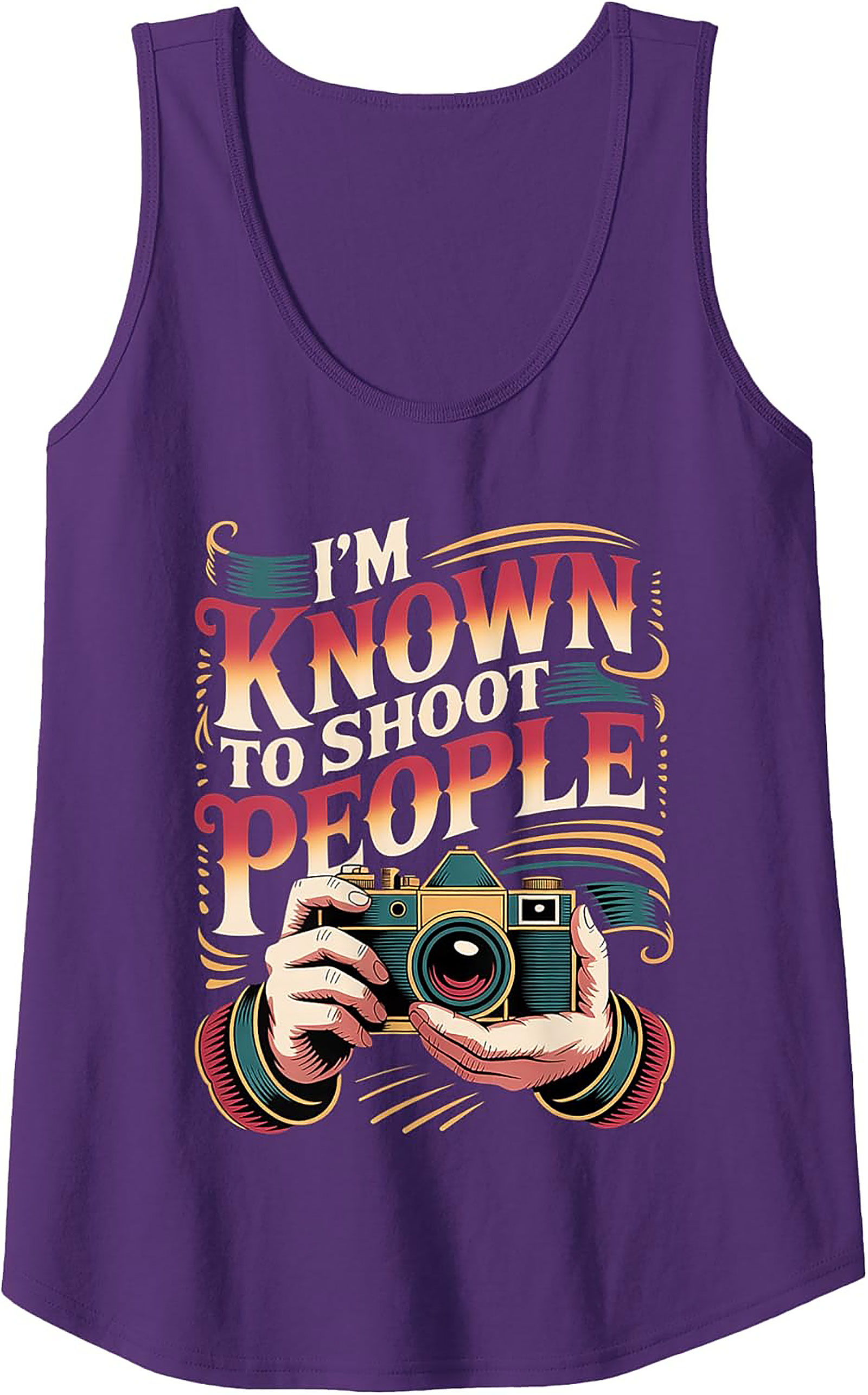 Funny Photographer Graphic Tank Top | "I Shoot People" Gift