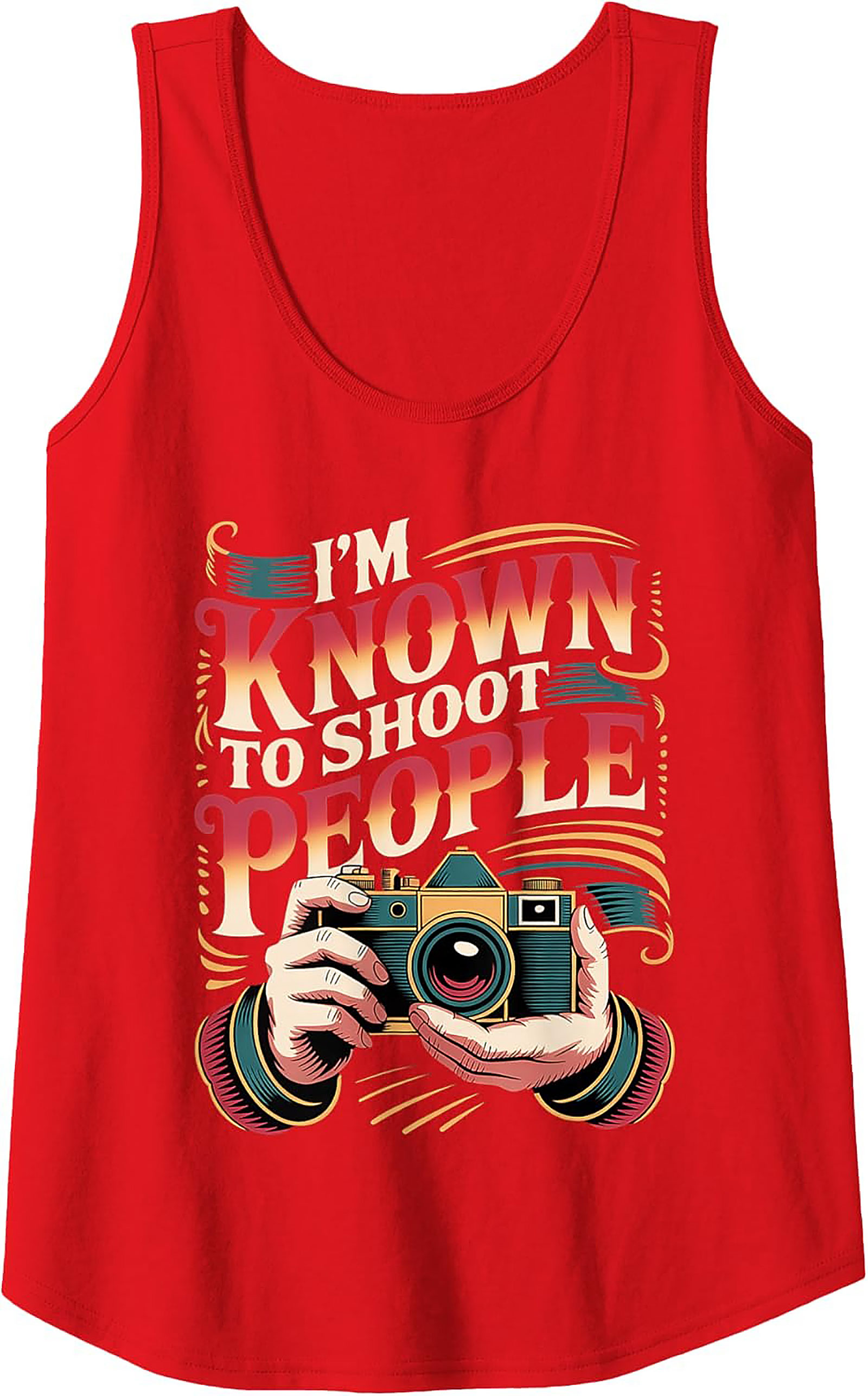 Funny Photographer Graphic Tank Top | "I Shoot People" Gift