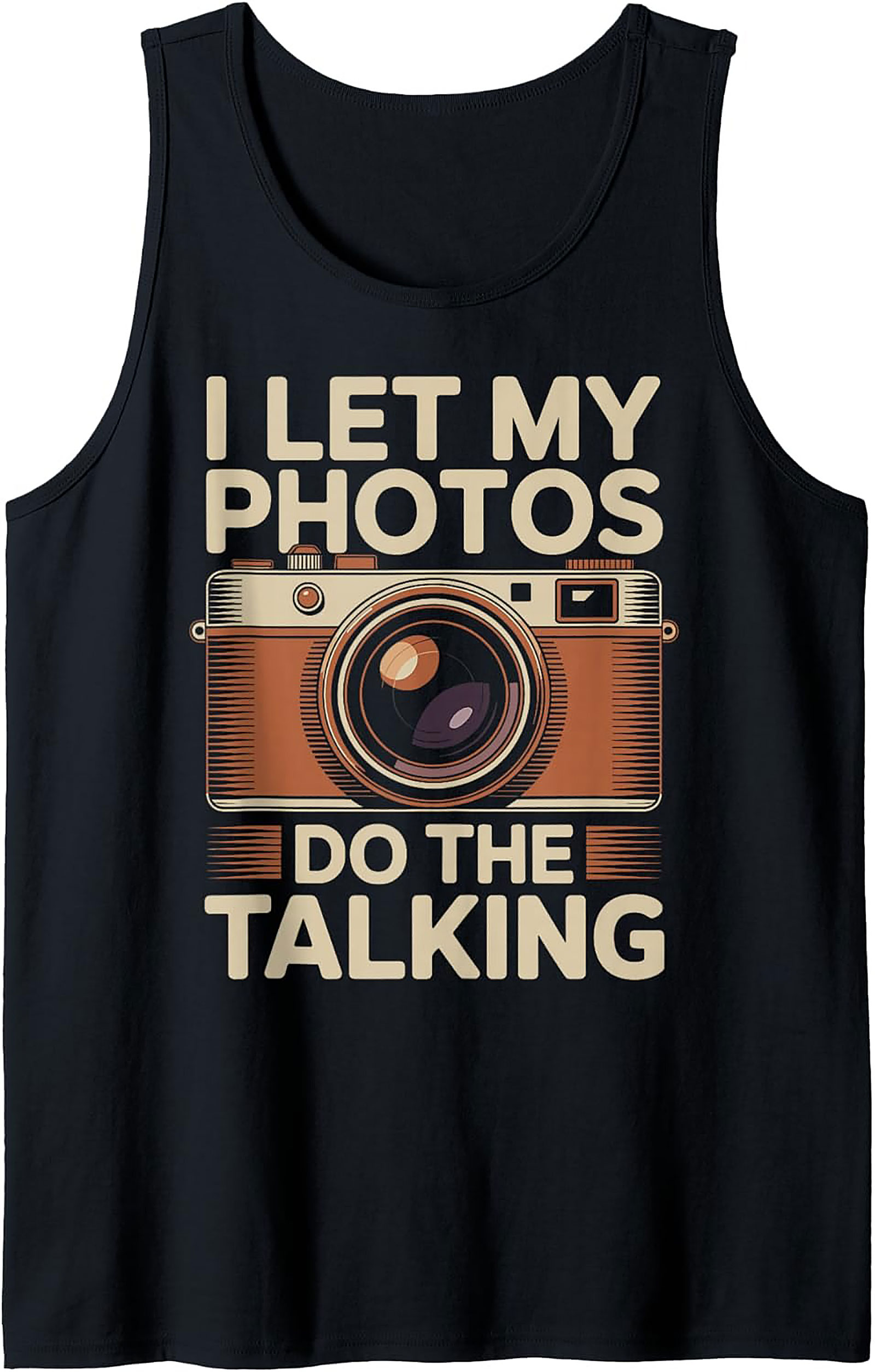 Camera Photography Tank Top | Vintage Graphic Sleeveless Shirt