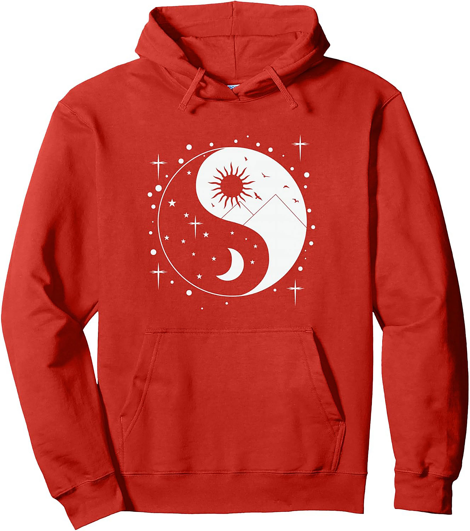 Celestial Yin Yang Pullover Hoodie Mystical Unisex Fit