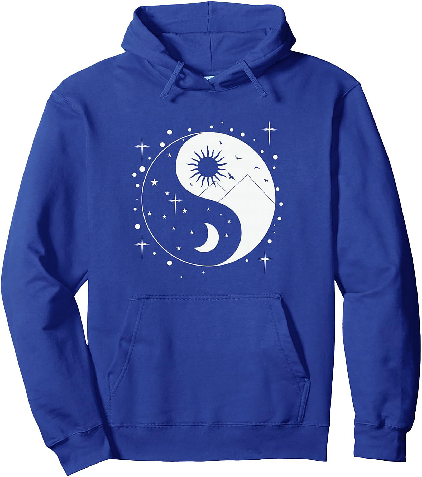 Celestial Yin Yang Pullover Hoodie Mystical Unisex Fit