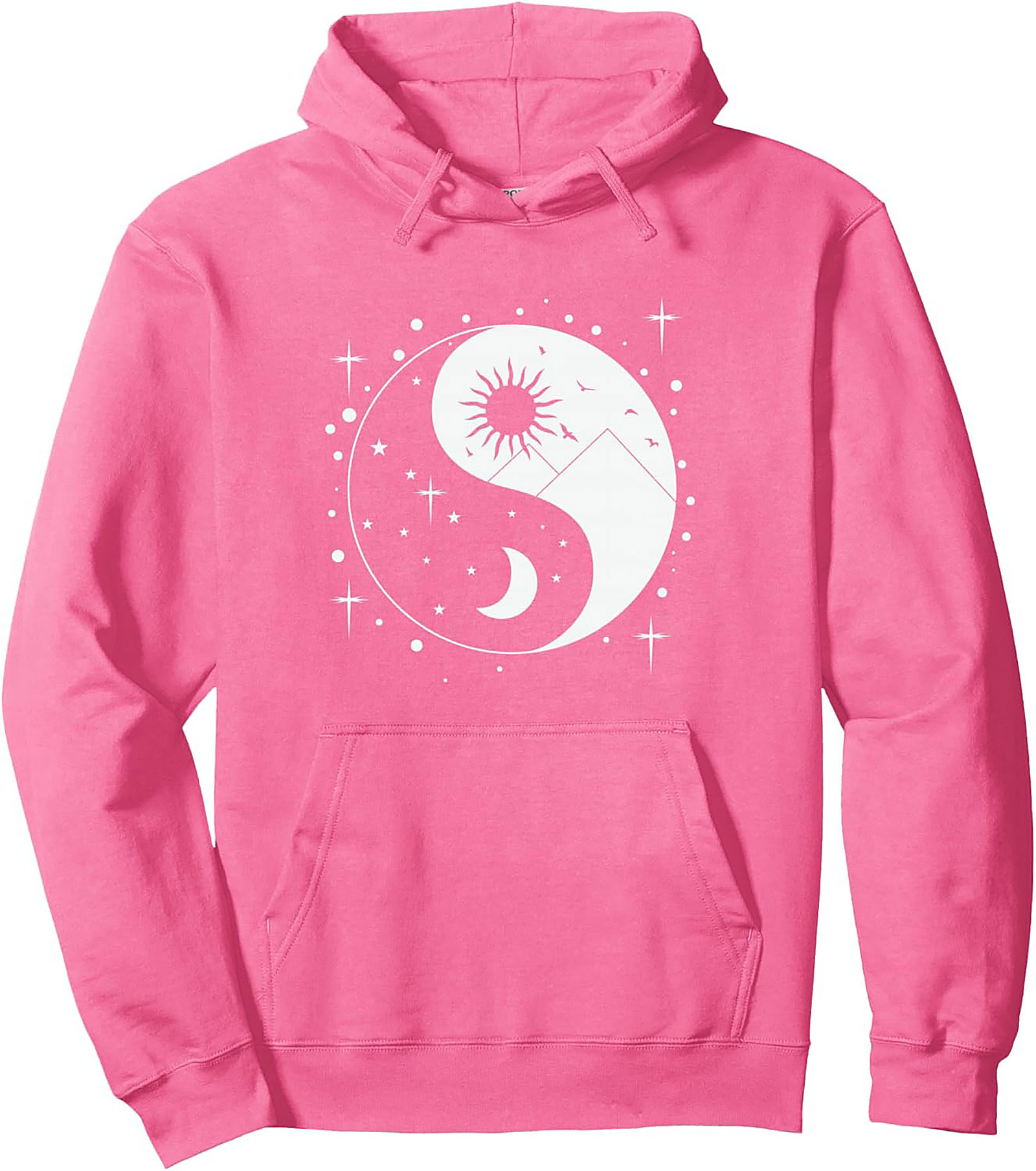 Celestial Yin Yang Pullover Hoodie Mystical Unisex Fit