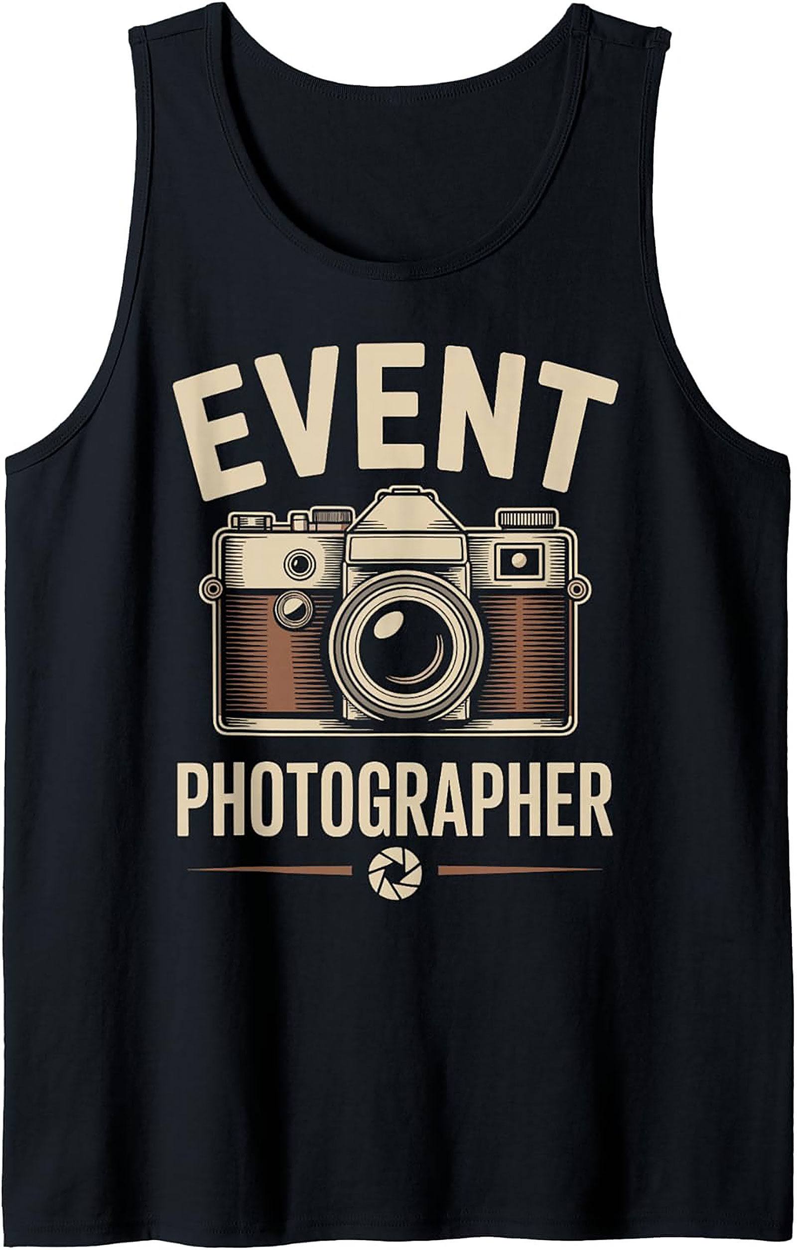 Event Photographer Tank Top | Retro Camera Sleeveless Shirt