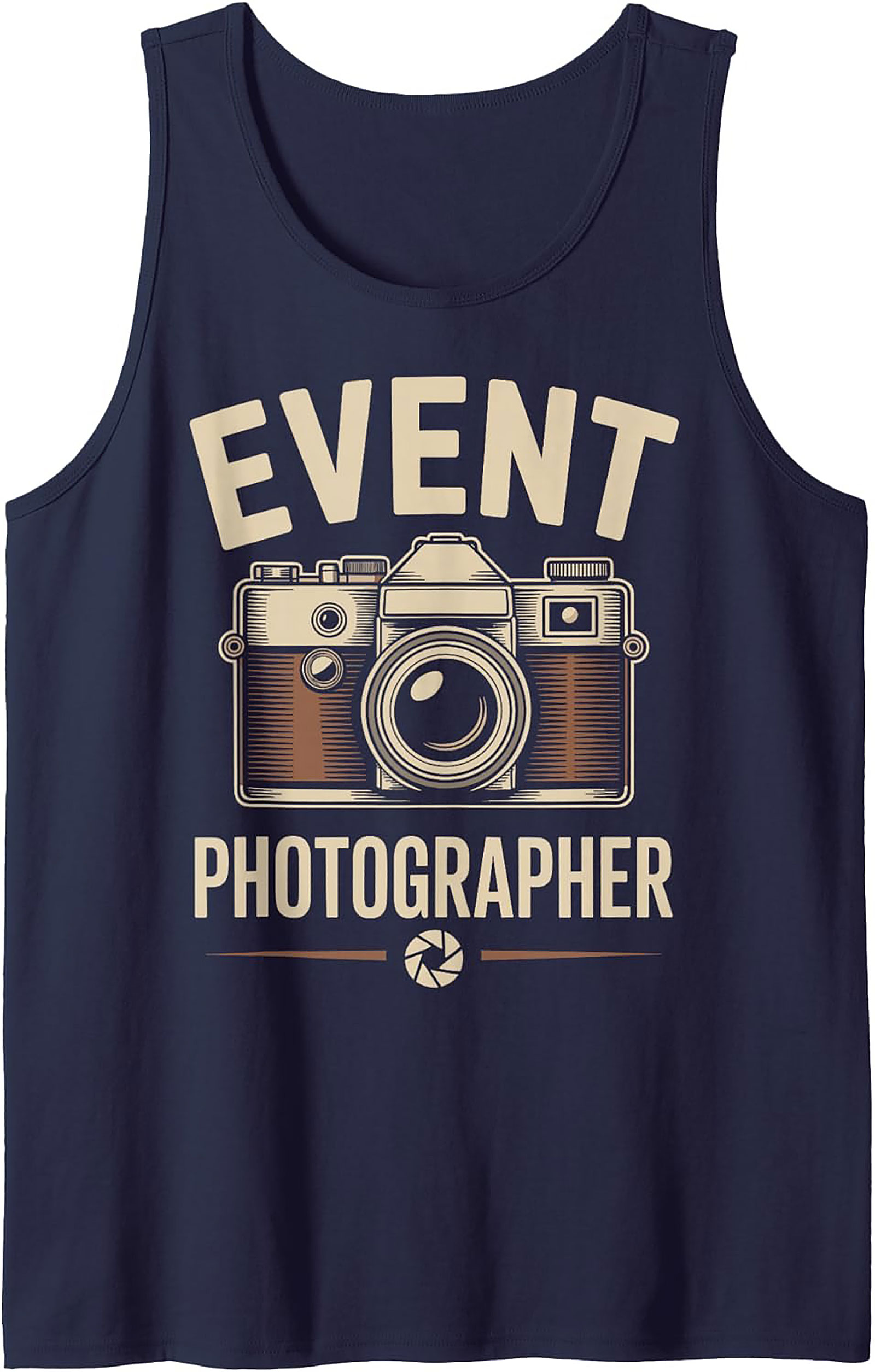 Event Photographer Tank Top | Retro Camera Sleeveless Shirt
