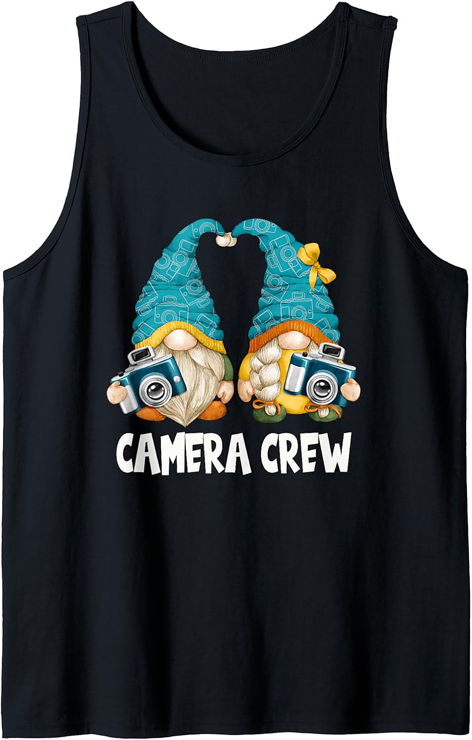 Camera Crew Gnome Tank Top | Funny Photographer Gift Idea