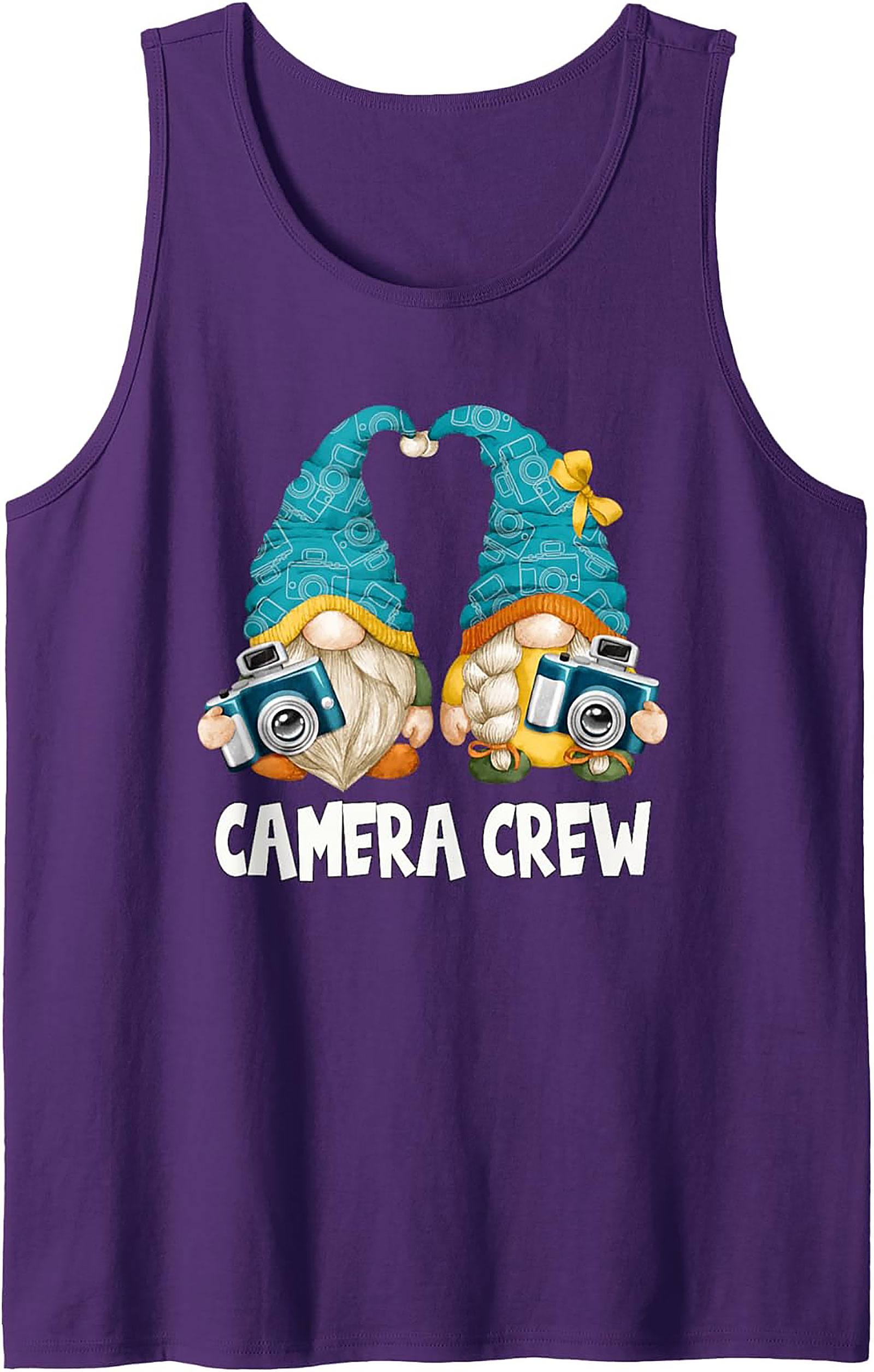 Camera Crew Gnome Tank Top | Funny Photographer Gift Idea