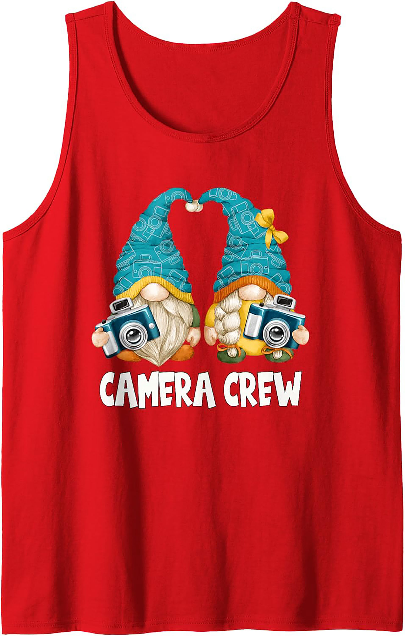 Camera Crew Gnome Tank Top | Funny Photographer Gift Idea