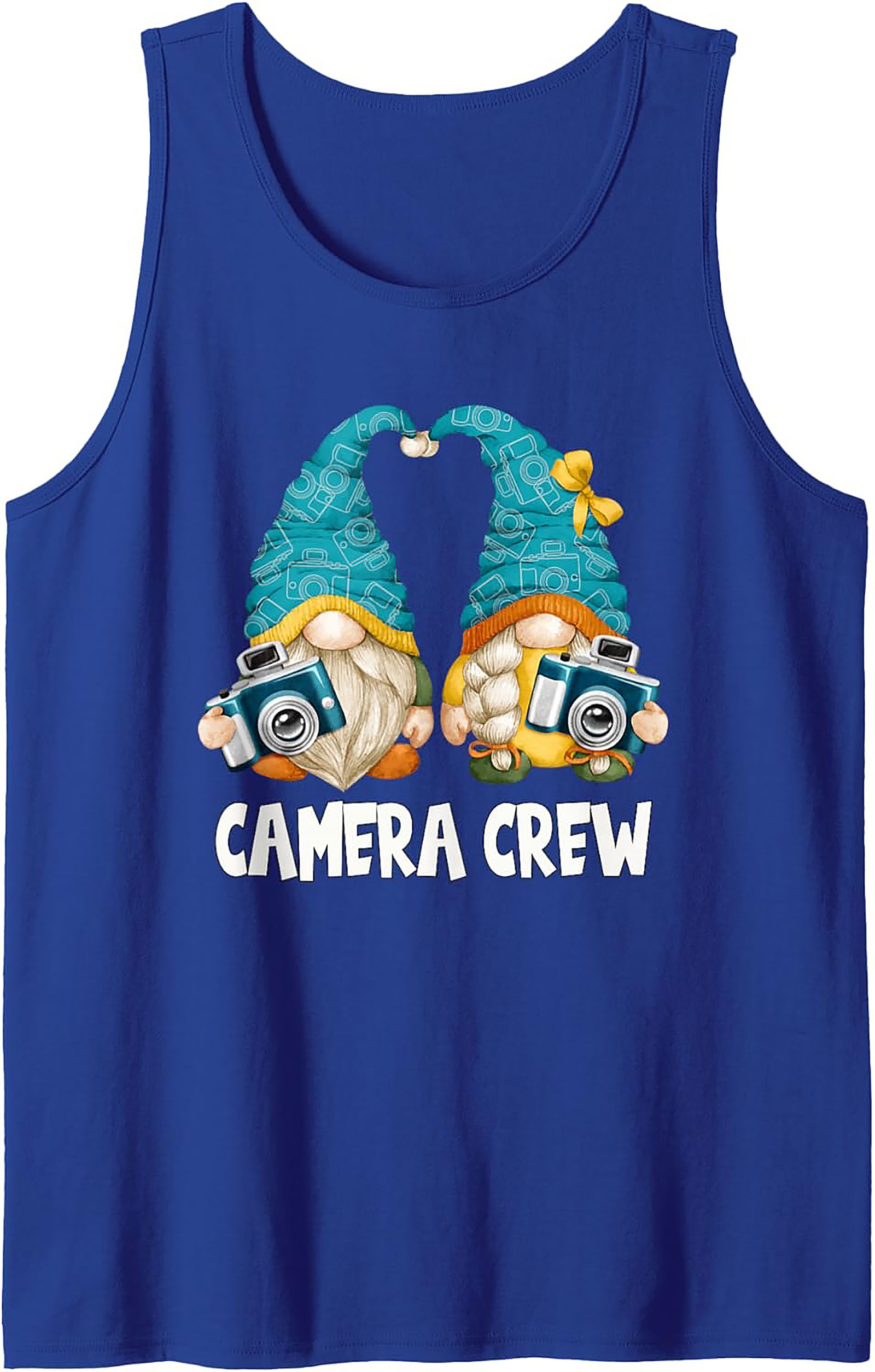 Camera Crew Gnome Tank Top | Funny Photographer Gift Idea