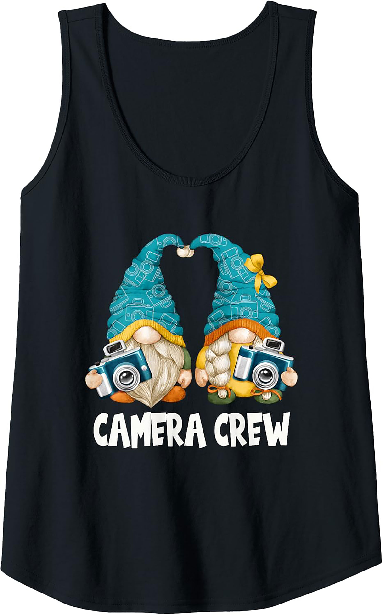 Camera Crew Gnome Tank Top | Funny Photographer Gift Idea