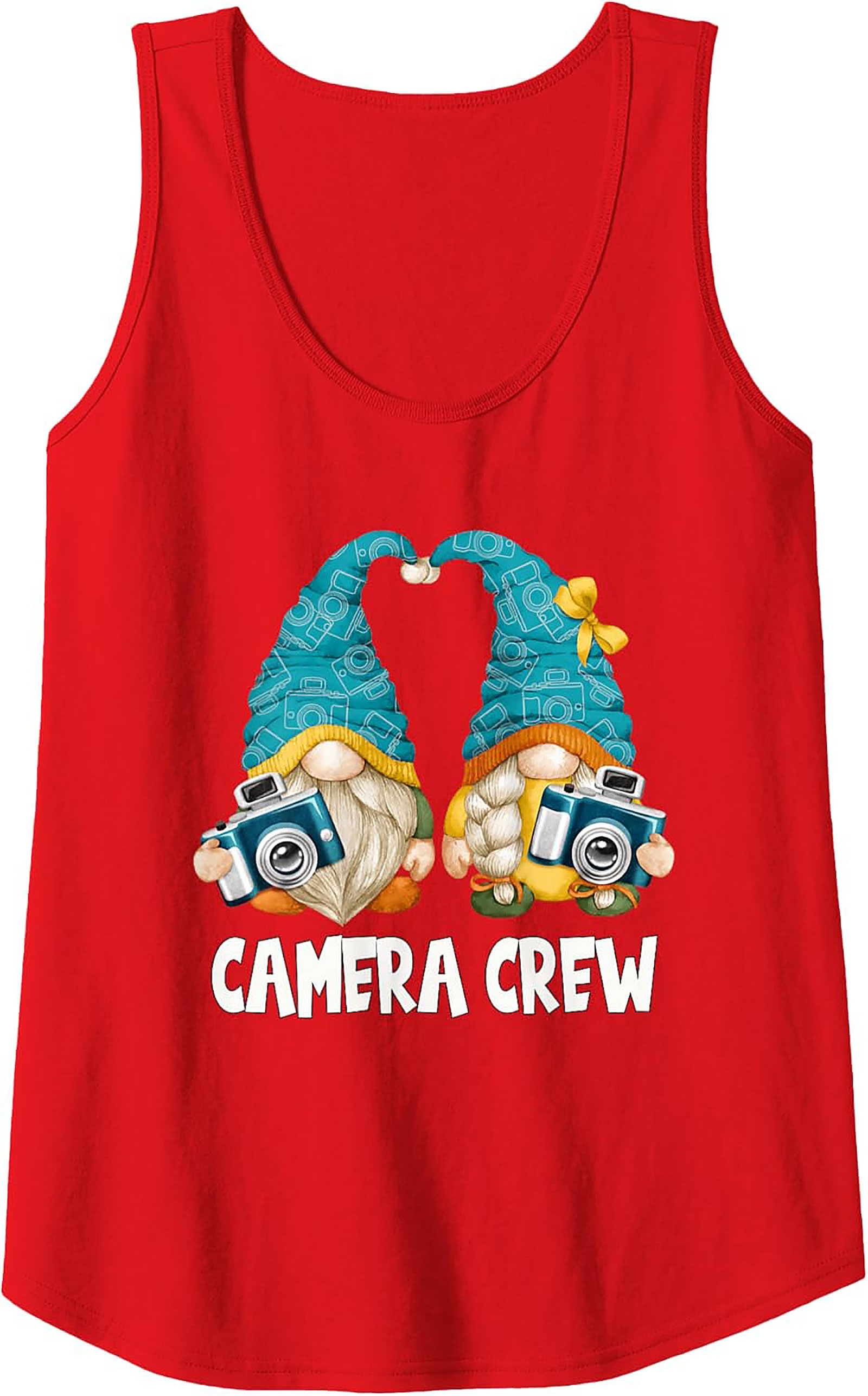 Camera Crew Gnome Tank Top | Funny Photographer Gift Idea
