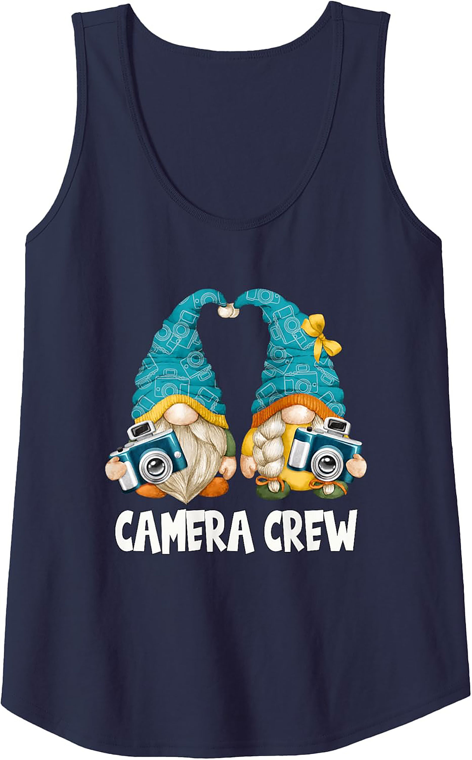 Camera Crew Gnome Tank Top | Funny Photographer Gift Idea