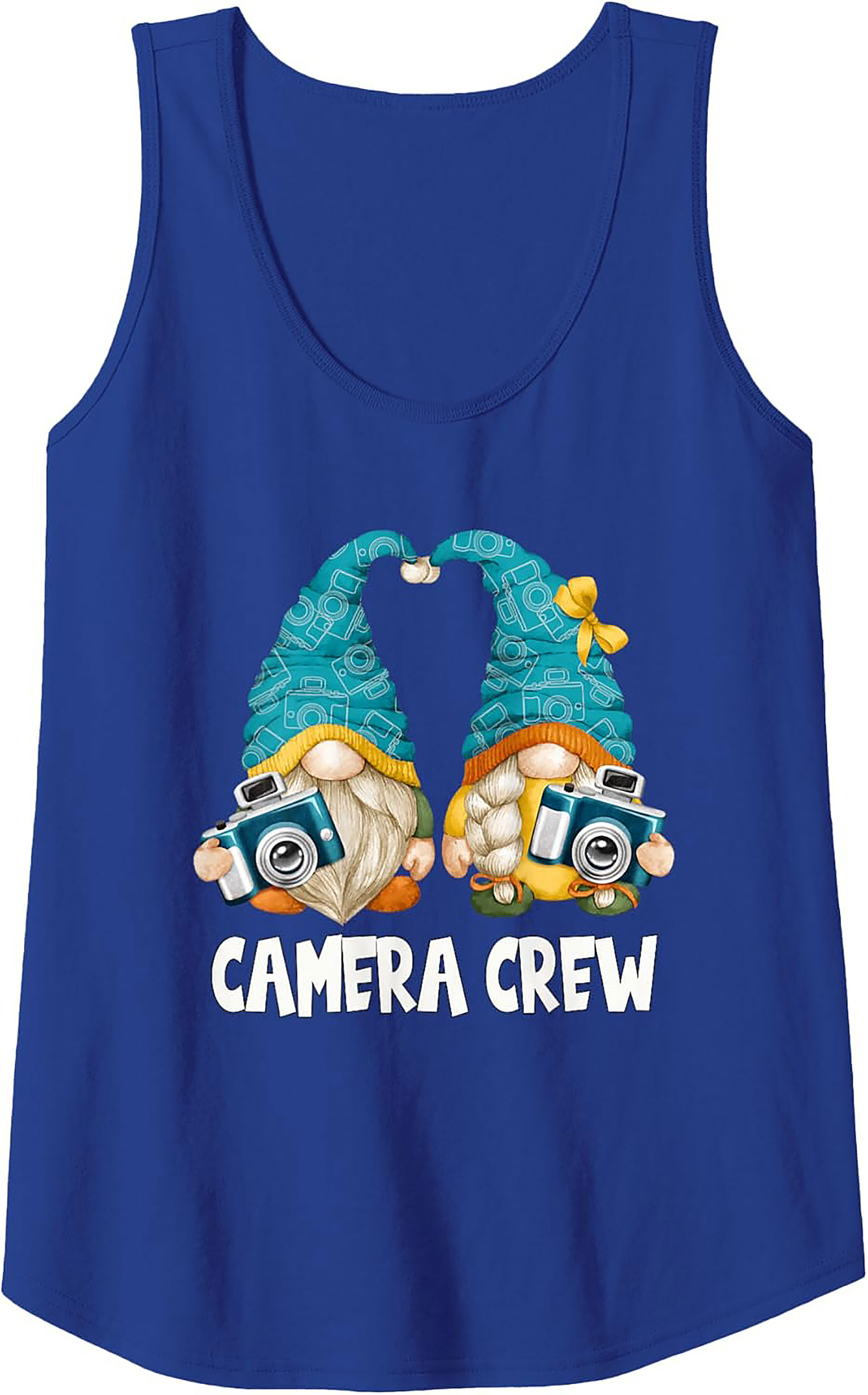 Camera Crew Gnome Tank Top | Funny Photographer Gift Idea