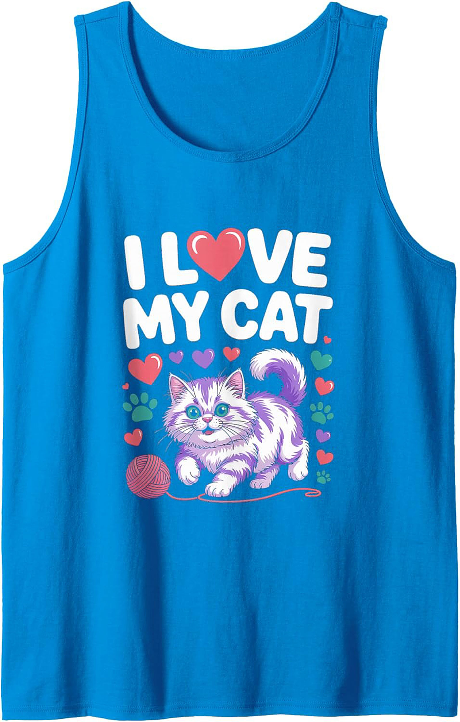 Cute Cat Lover Graphic Tank Top Unisex Summer Sleeveless