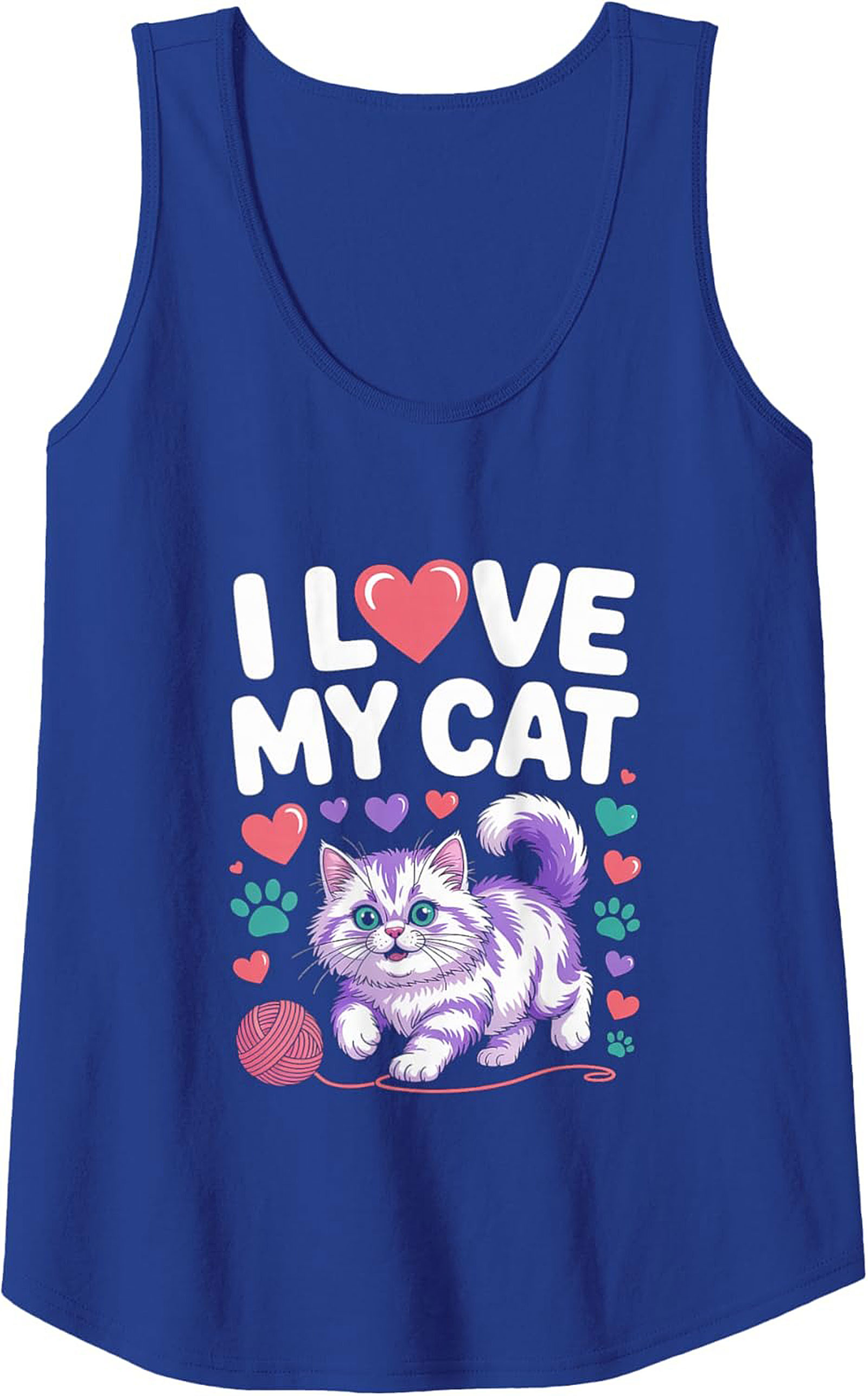 Cute Cat Lover Graphic Tank Top Unisex Summer Sleeveless