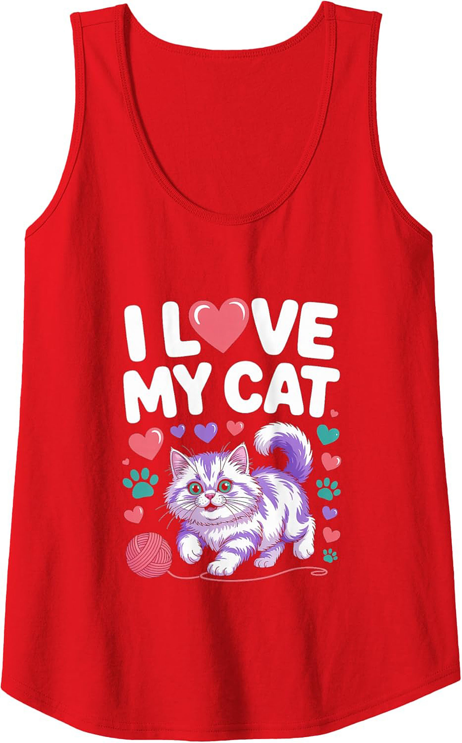 Cute Cat Lover Graphic Tank Top Unisex Summer Sleeveless