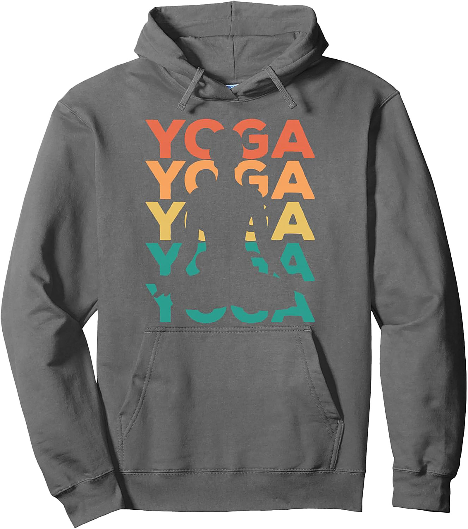 Retro Sunset Yoga Pullover Hoodie Cozy Unisex Fit