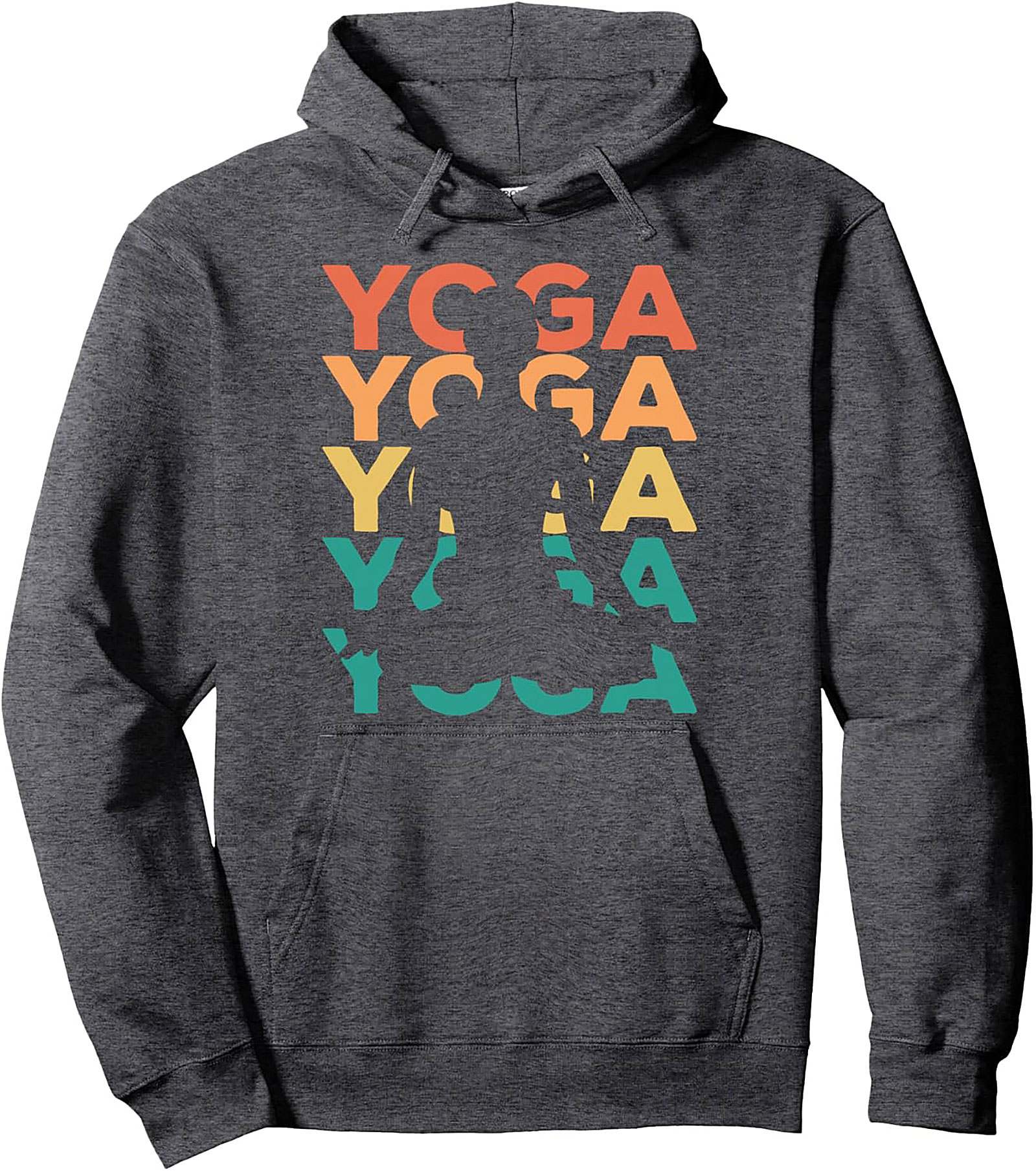 Retro Sunset Yoga Pullover Hoodie Cozy Unisex Fit