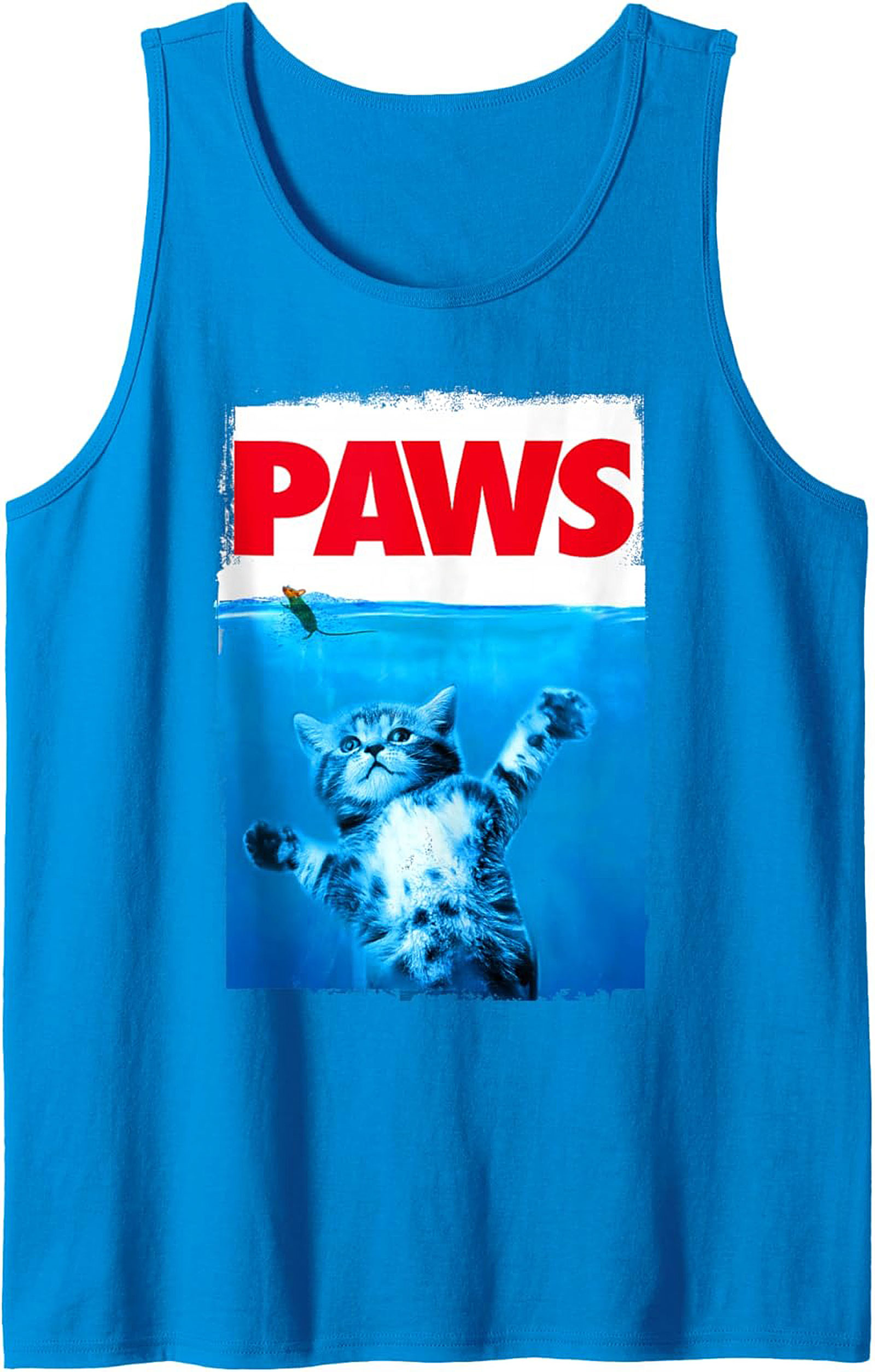 PAWS Funny Cat Movie Parody Graphic Tank Cat Lover Gift