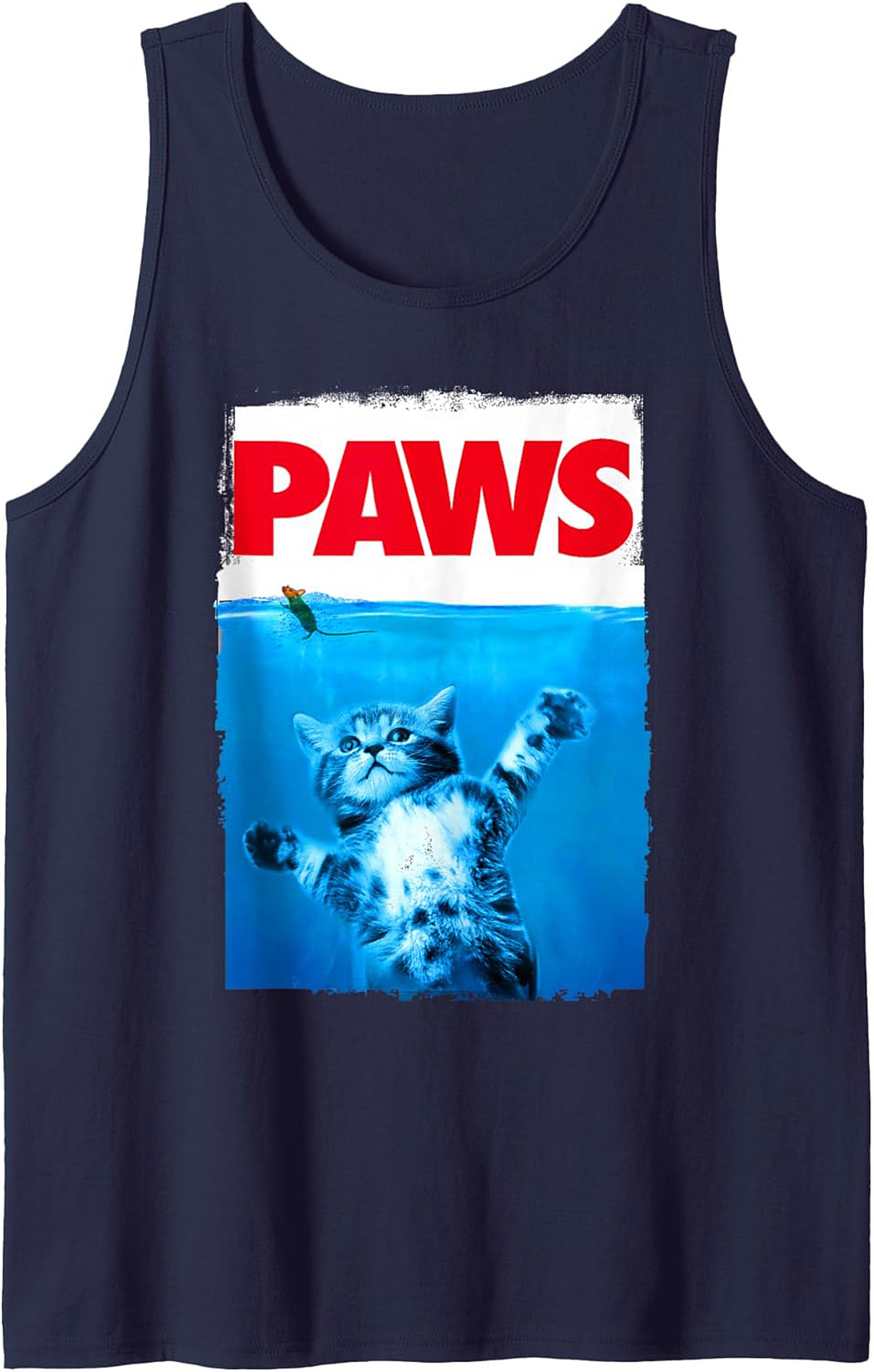 PAWS Funny Cat Movie Parody Graphic Tank Cat Lover Gift