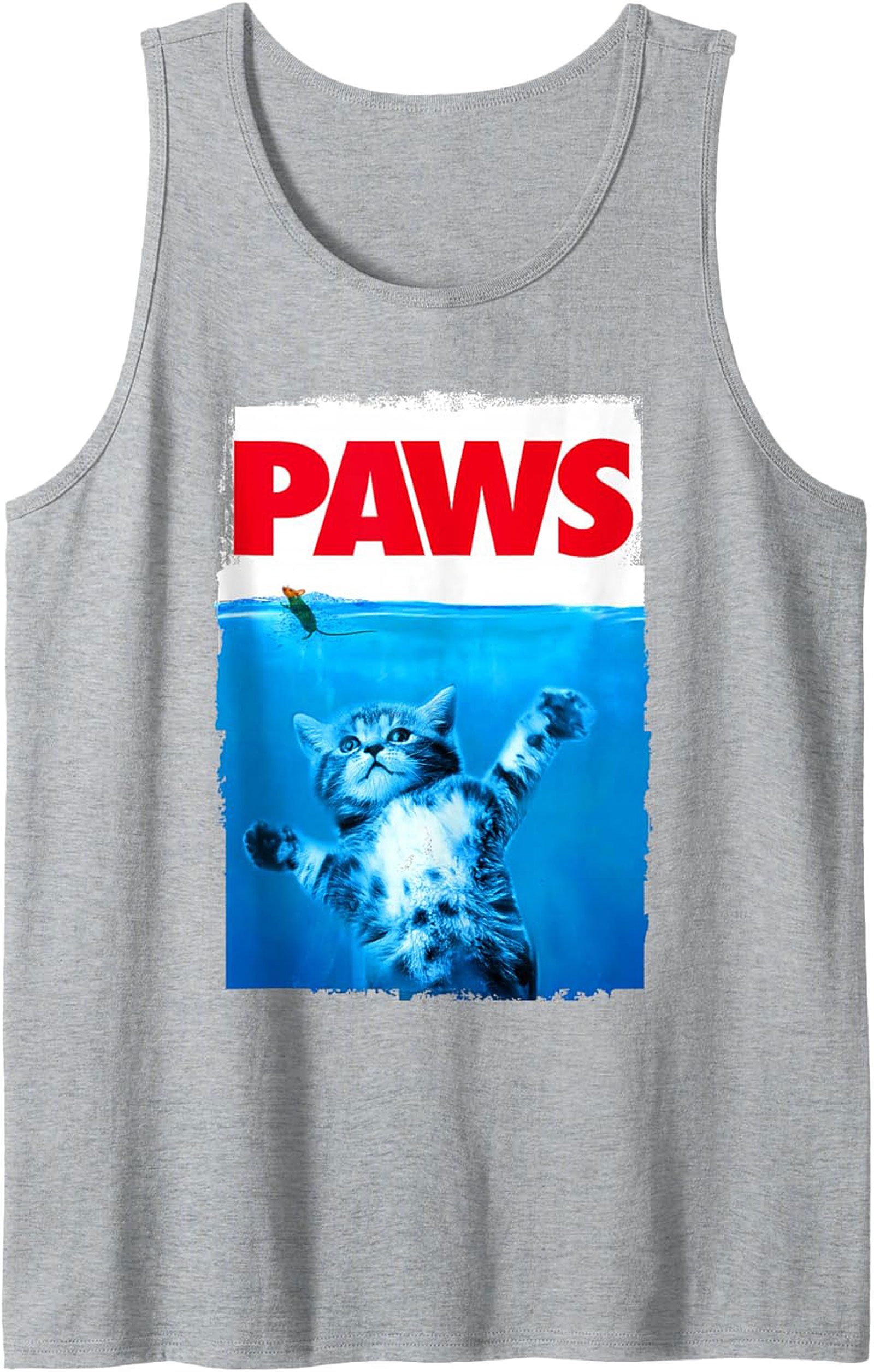 PAWS Funny Cat Movie Parody Graphic Tank Cat Lover Gift