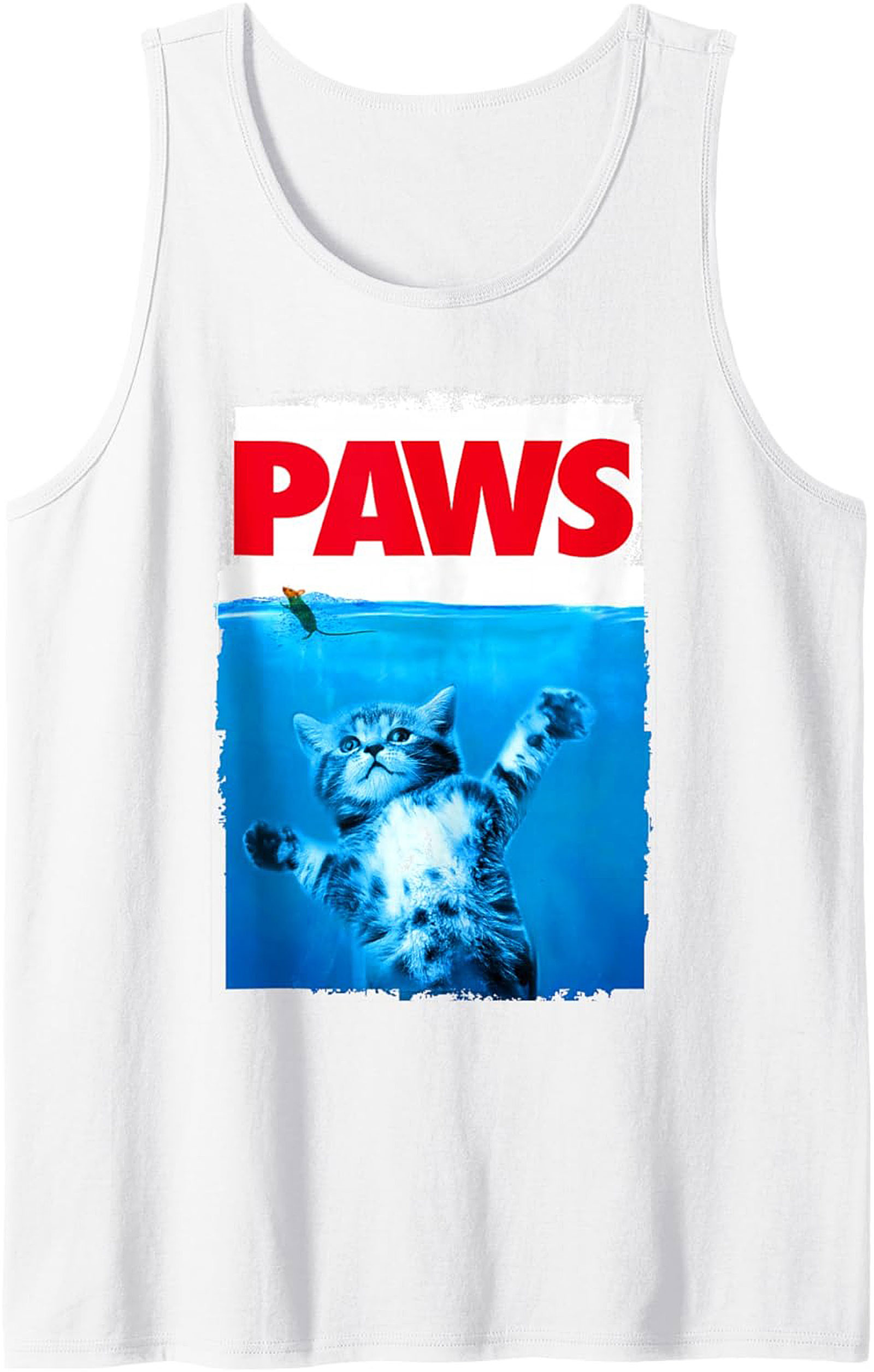 PAWS Funny Cat Movie Parody Graphic Tank Cat Lover Gift