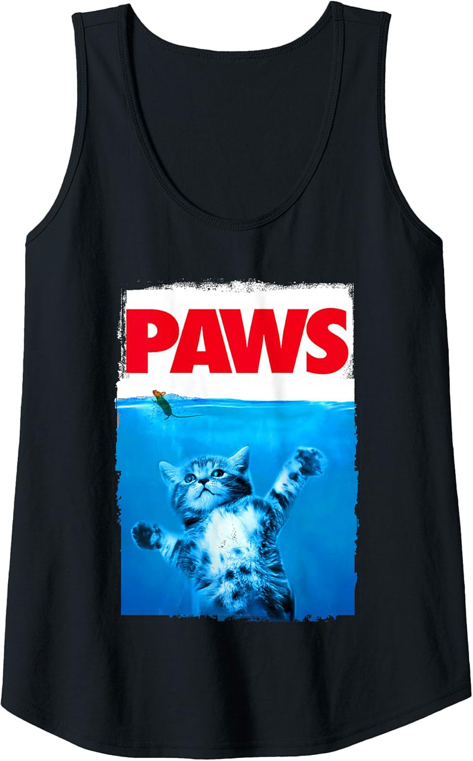 PAWS Funny Cat Movie Parody Graphic Tank Cat Lover Gift