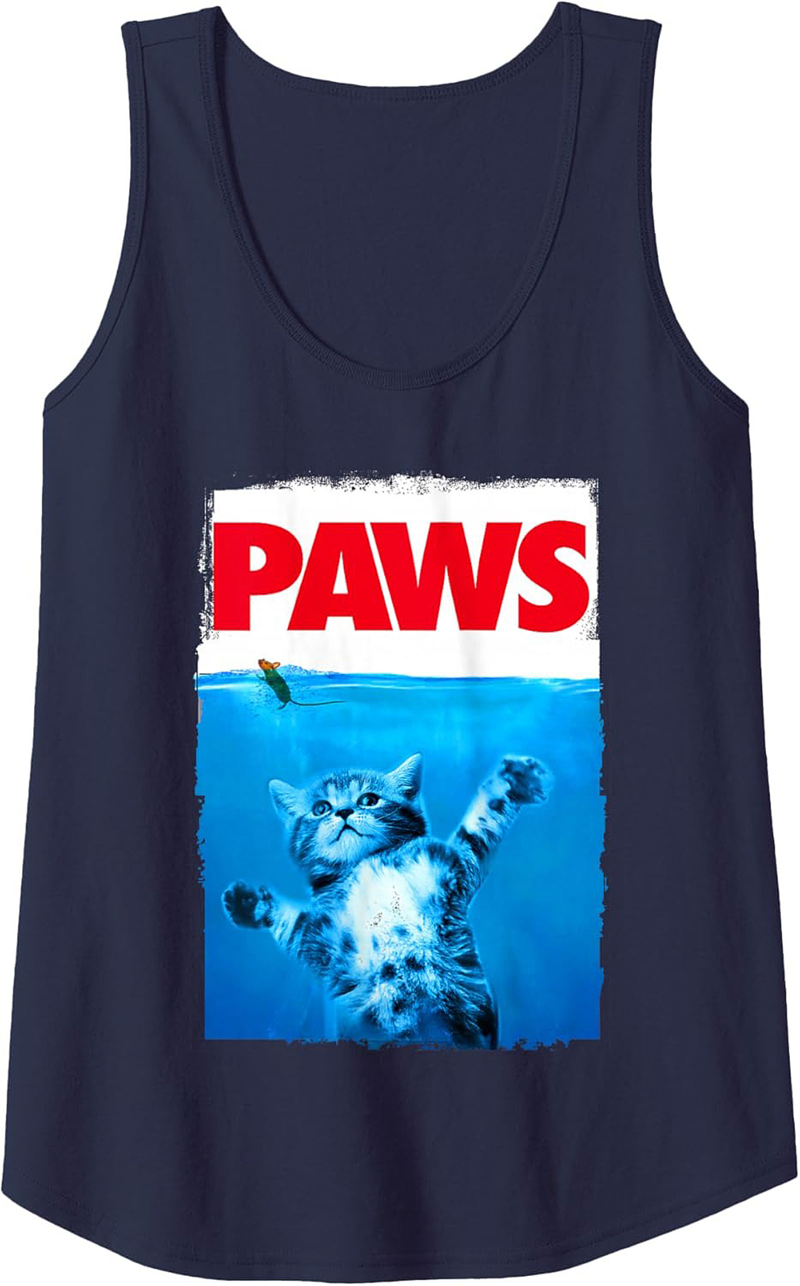 PAWS Funny Cat Movie Parody Graphic Tank Cat Lover Gift