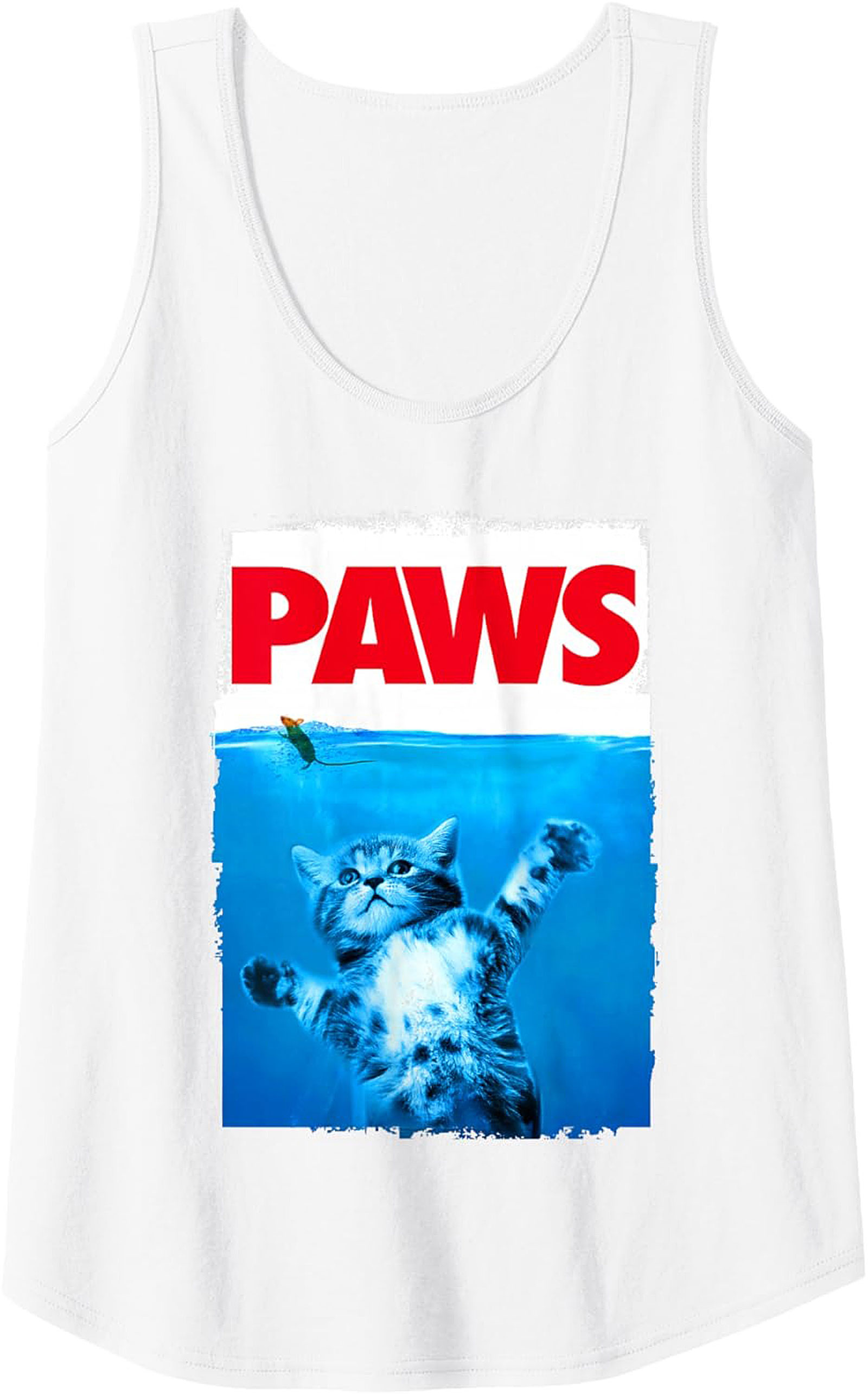 PAWS Funny Cat Movie Parody Graphic Tank Cat Lover Gift