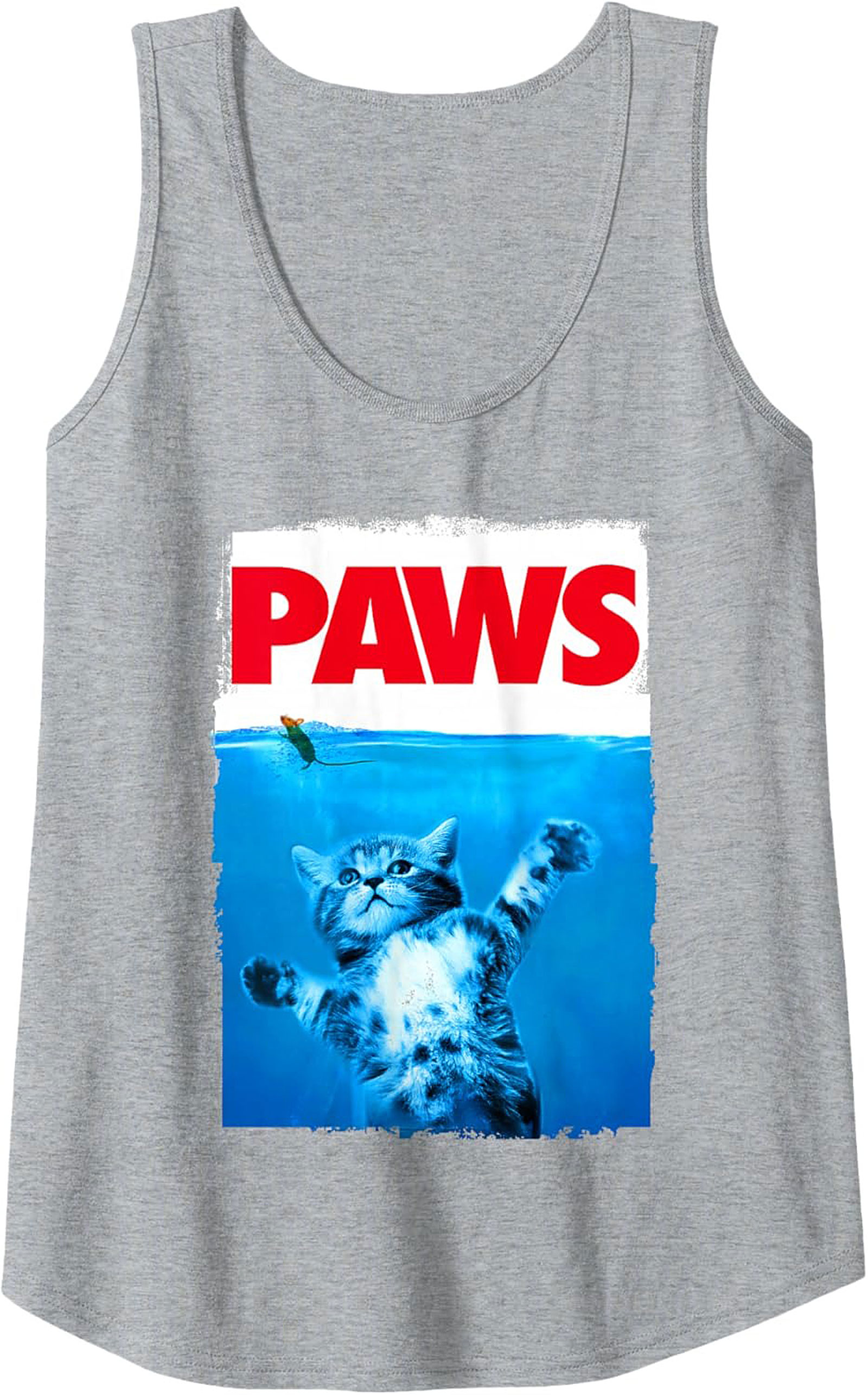 PAWS Funny Cat Movie Parody Graphic Tank Cat Lover Gift