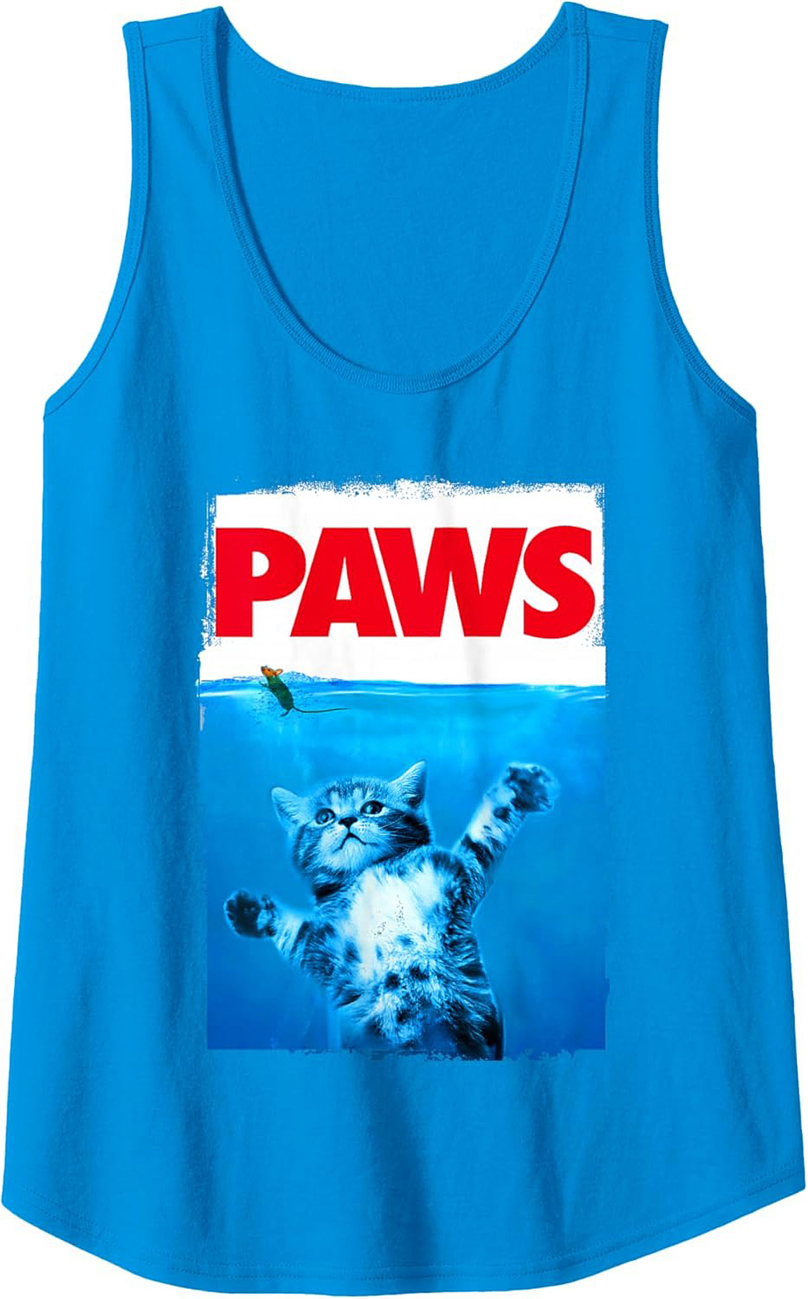 PAWS Funny Cat Movie Parody Graphic Tank Cat Lover Gift