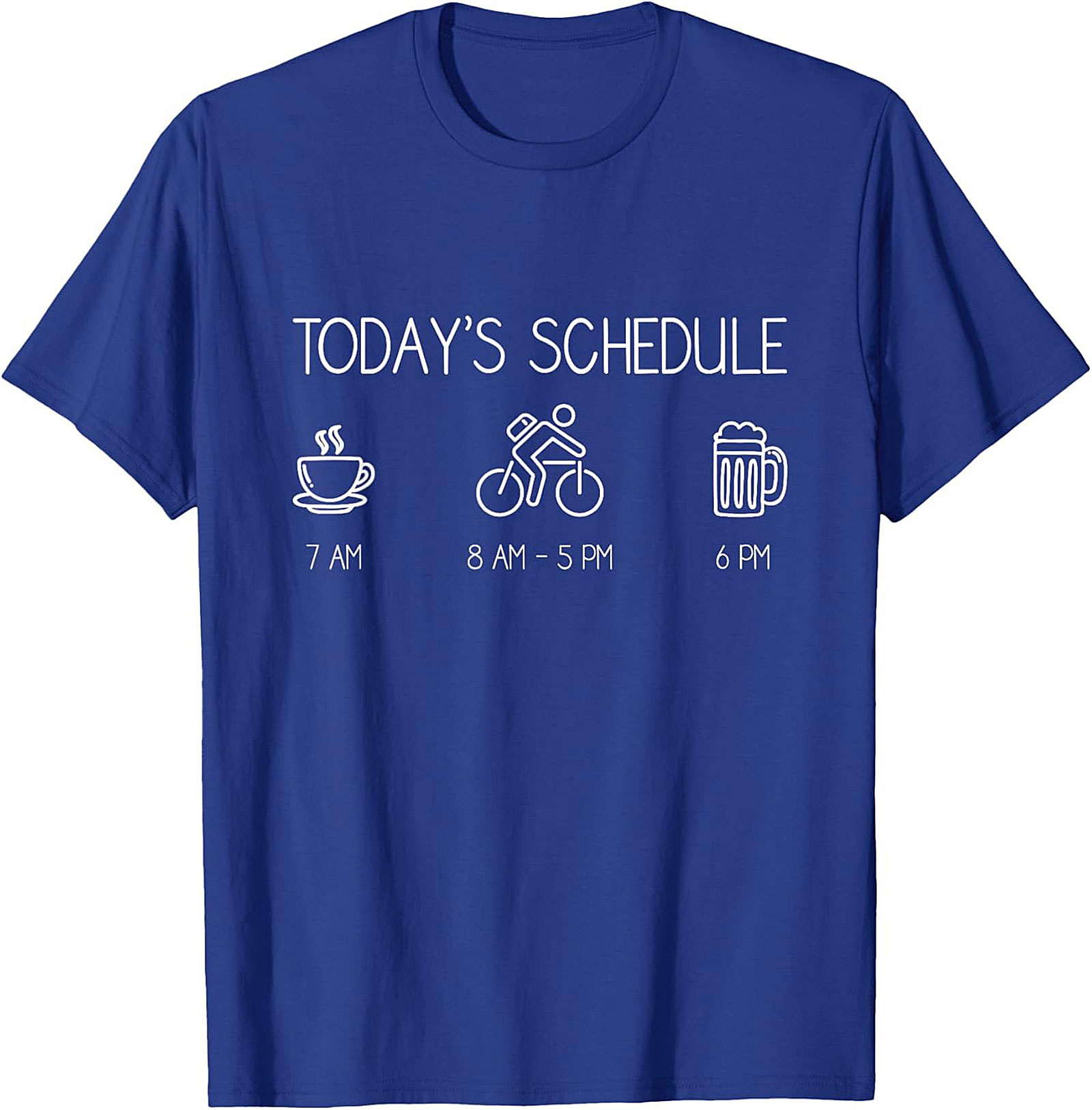 Funny Cyclist Schedule T-shirt | Coffee Bike Beer Tee Gift