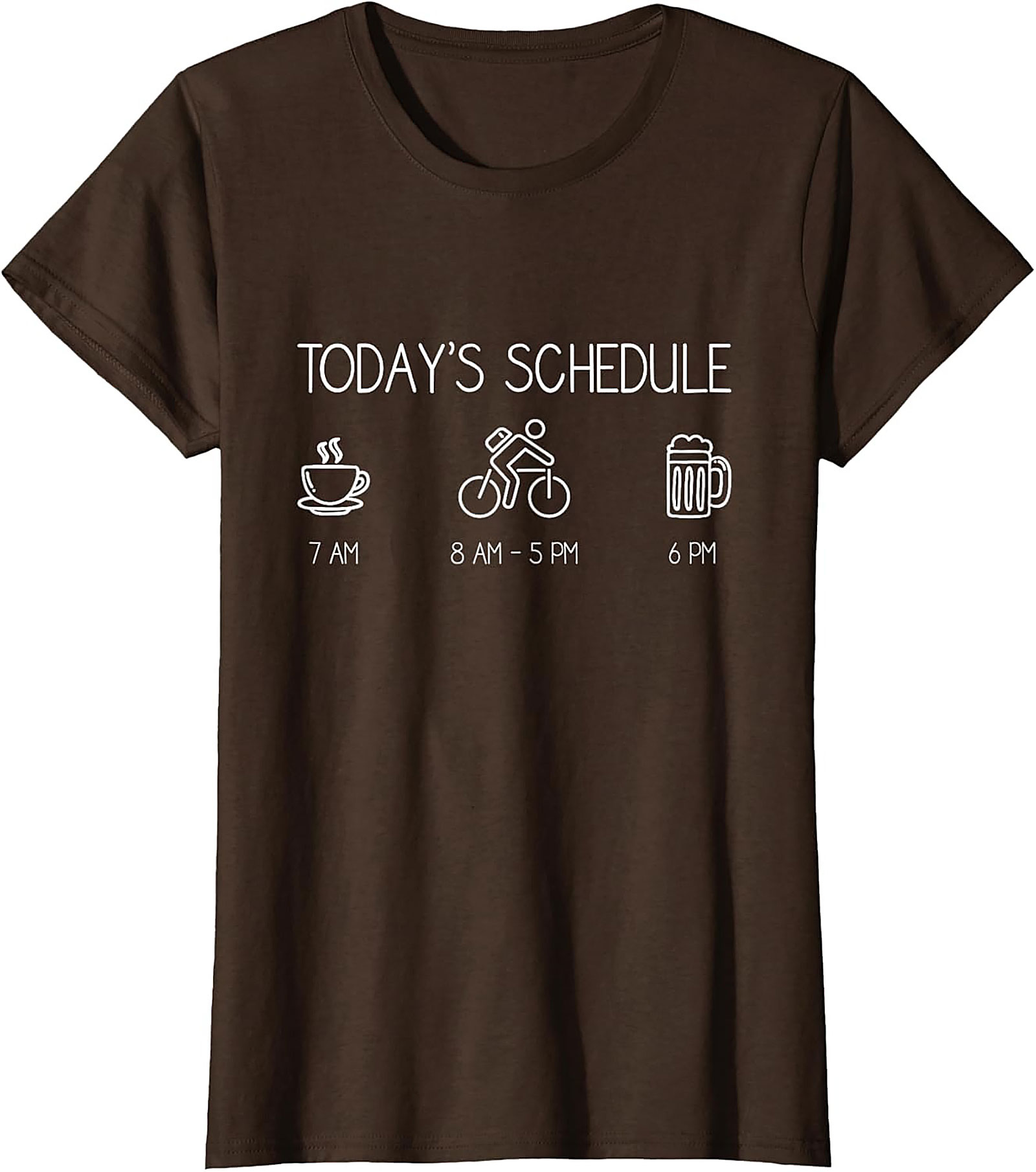 Funny Cyclist Schedule T-shirt | Coffee Bike Beer Tee Gift