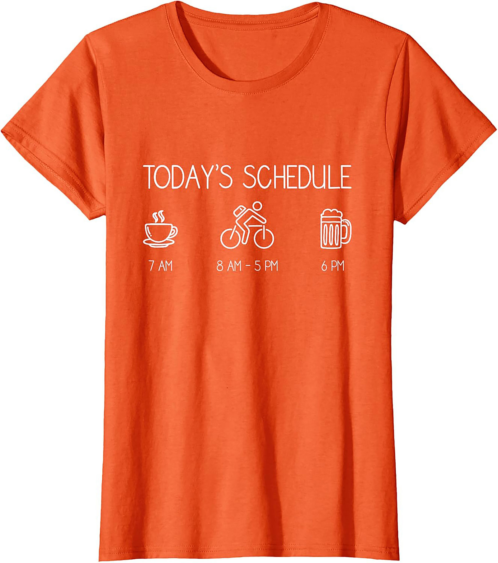 Funny Cyclist Schedule T-shirt | Coffee Bike Beer Tee Gift