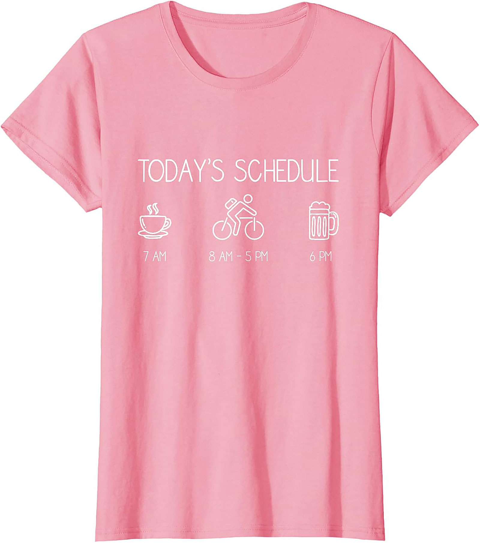 Funny Cyclist Schedule T-shirt | Coffee Bike Beer Tee Gift