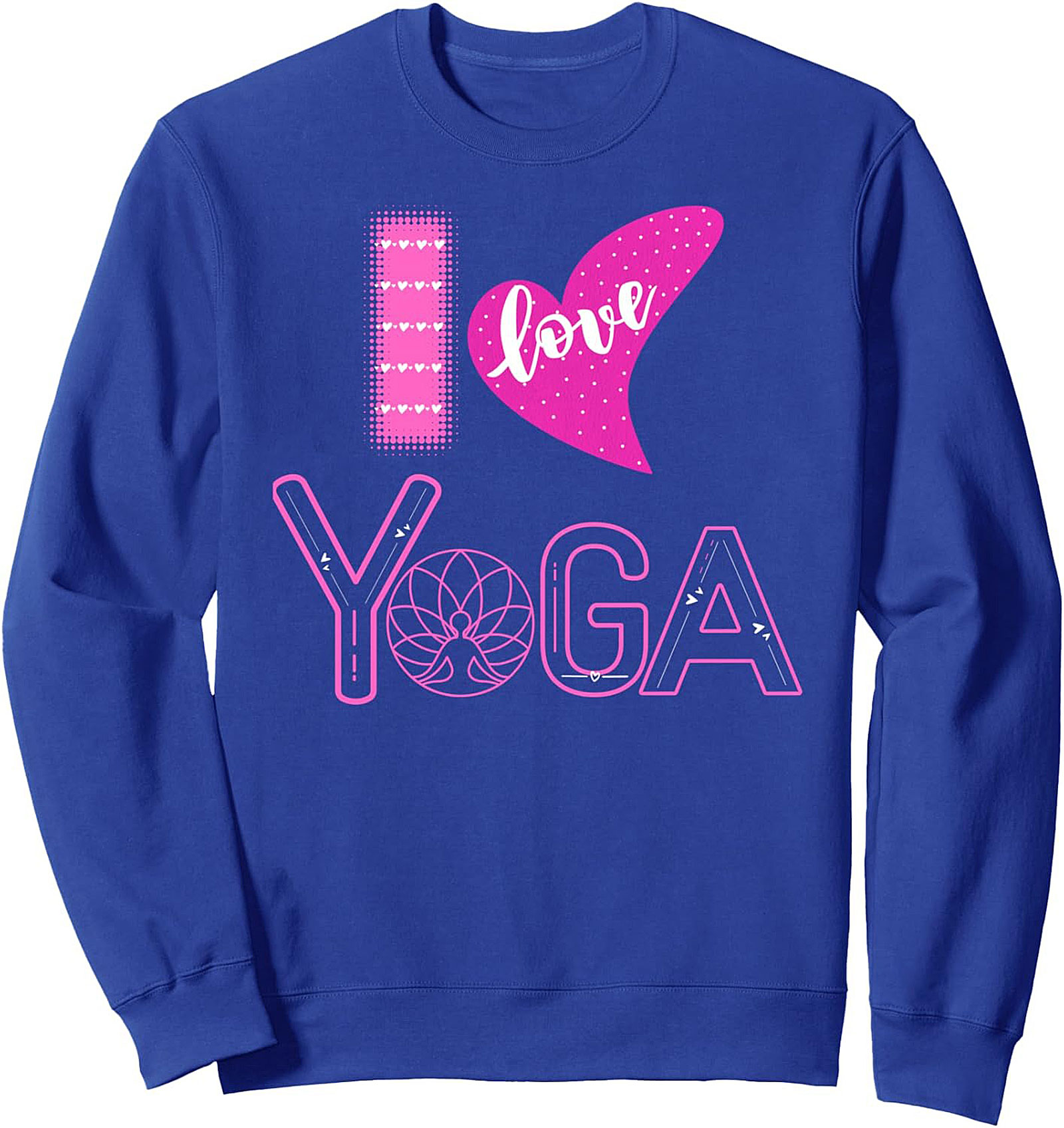 I Love Yoga Graphic Sweatshirt Cozy Crewneck Pullover