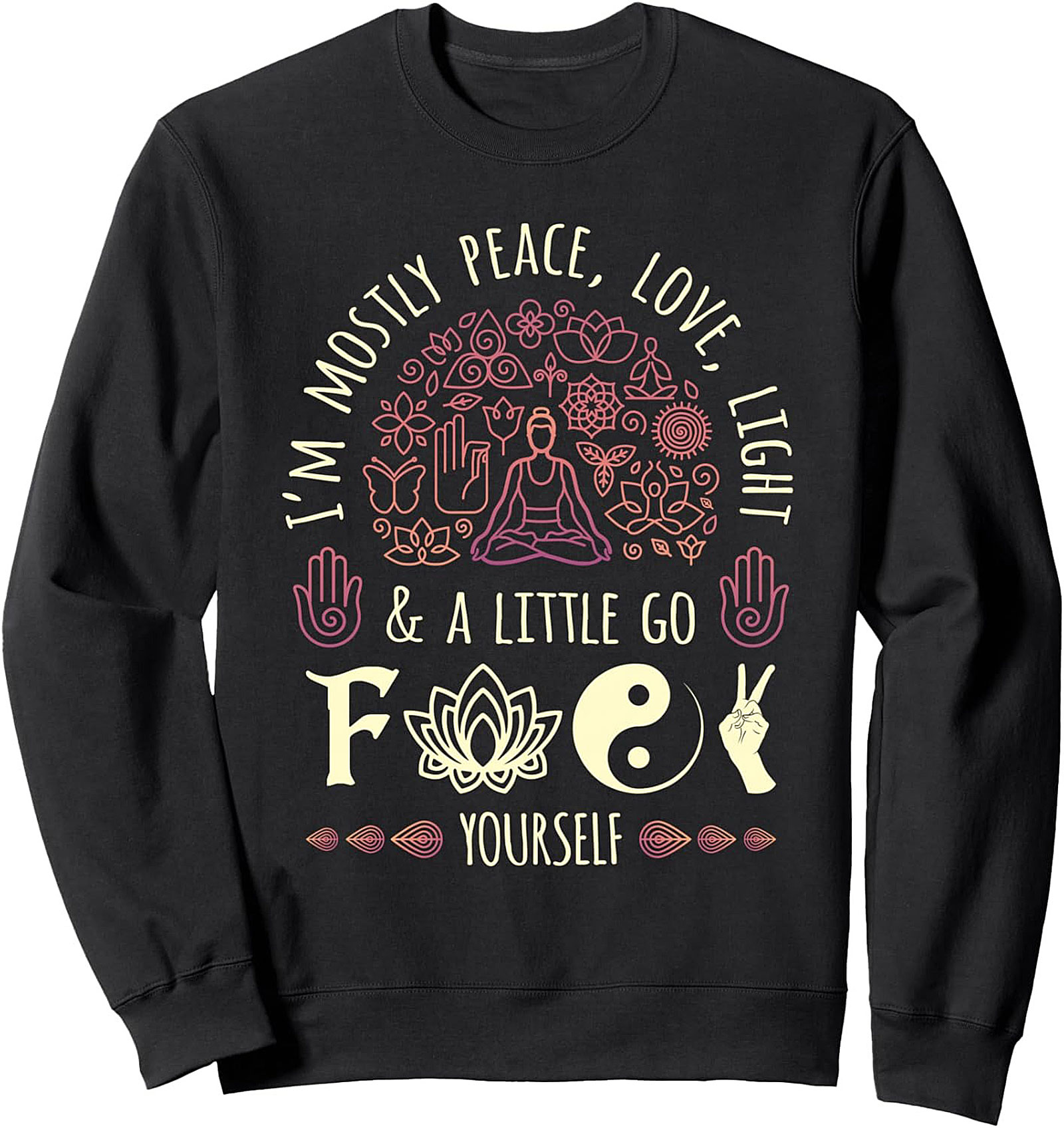 Zen but Spicy Sarcastic Yoga Crewneck Sweatshirt Gift
