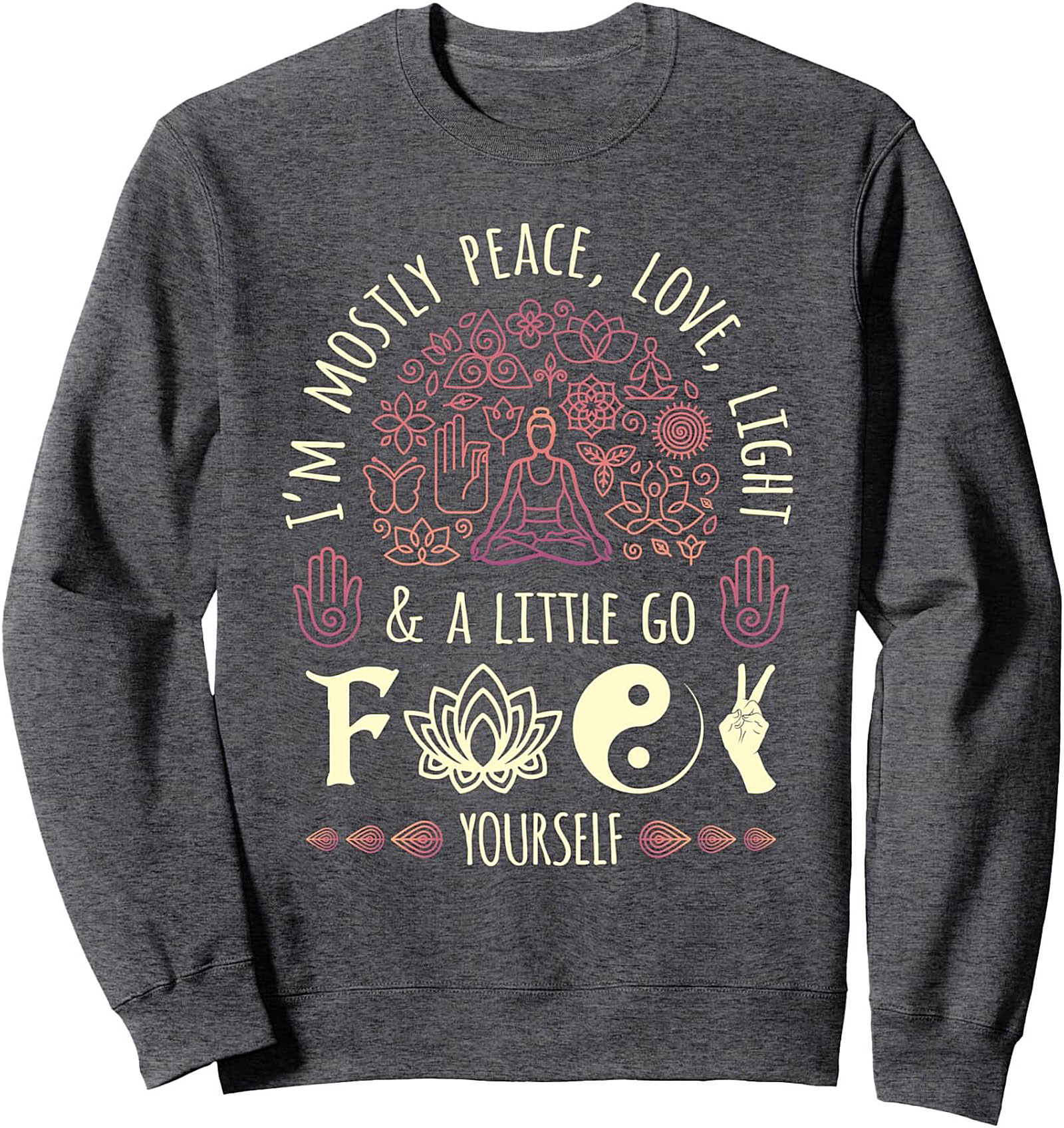 Zen but Spicy Sarcastic Yoga Crewneck Sweatshirt Gift