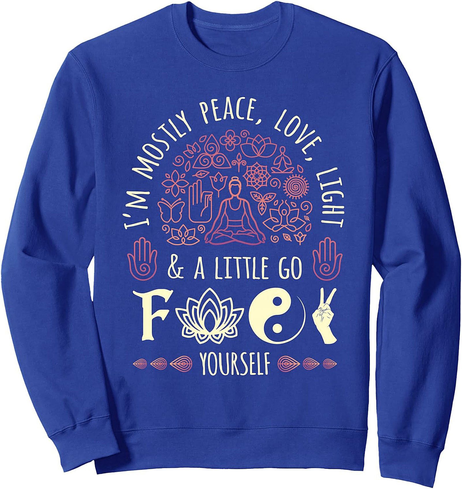 Zen but Spicy Sarcastic Yoga Crewneck Sweatshirt Gift
