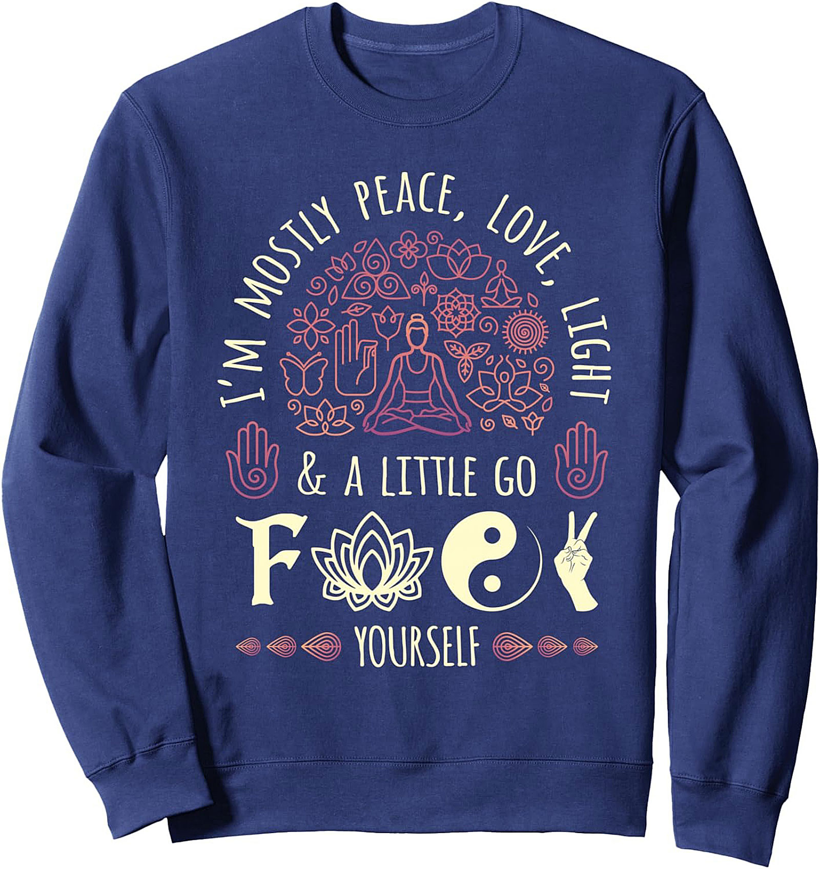 Zen but Spicy Sarcastic Yoga Crewneck Sweatshirt Gift