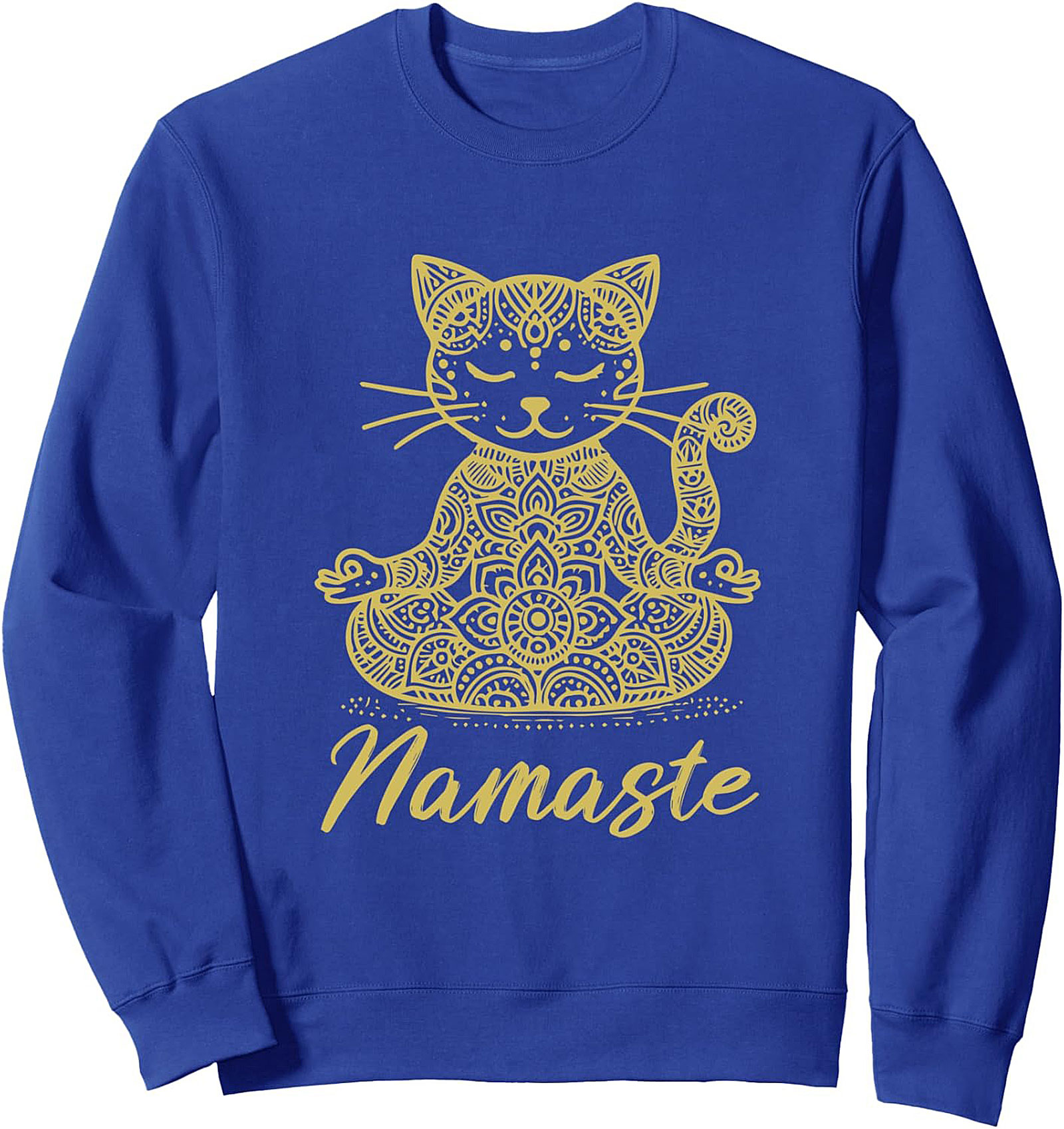 Yoga Cat Crewneck Sweatshirt Zen Namaste Pullover Gift