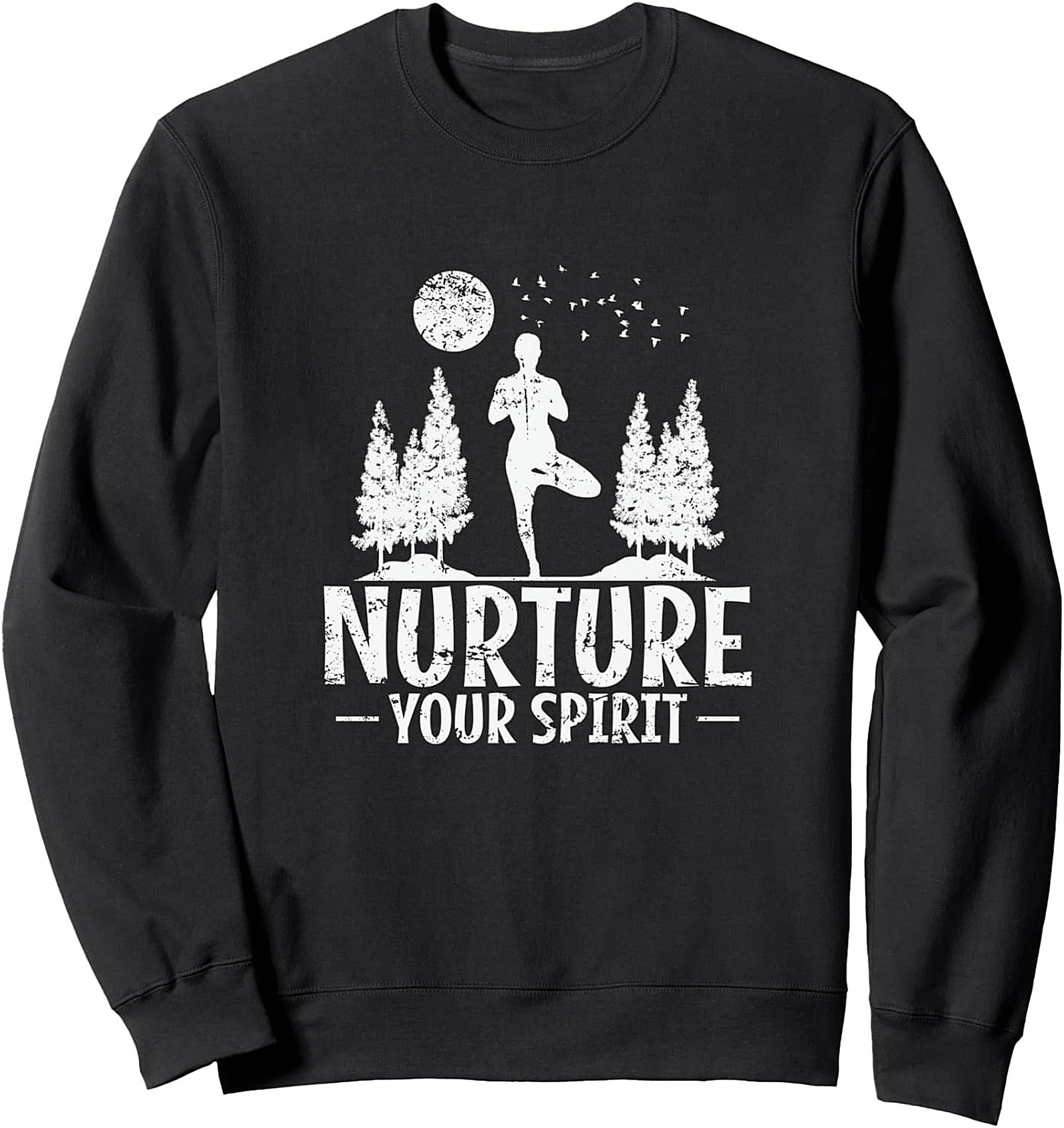 Nurture Your Spirit Yoga Crewneck Sweatshirt Cozy Gift