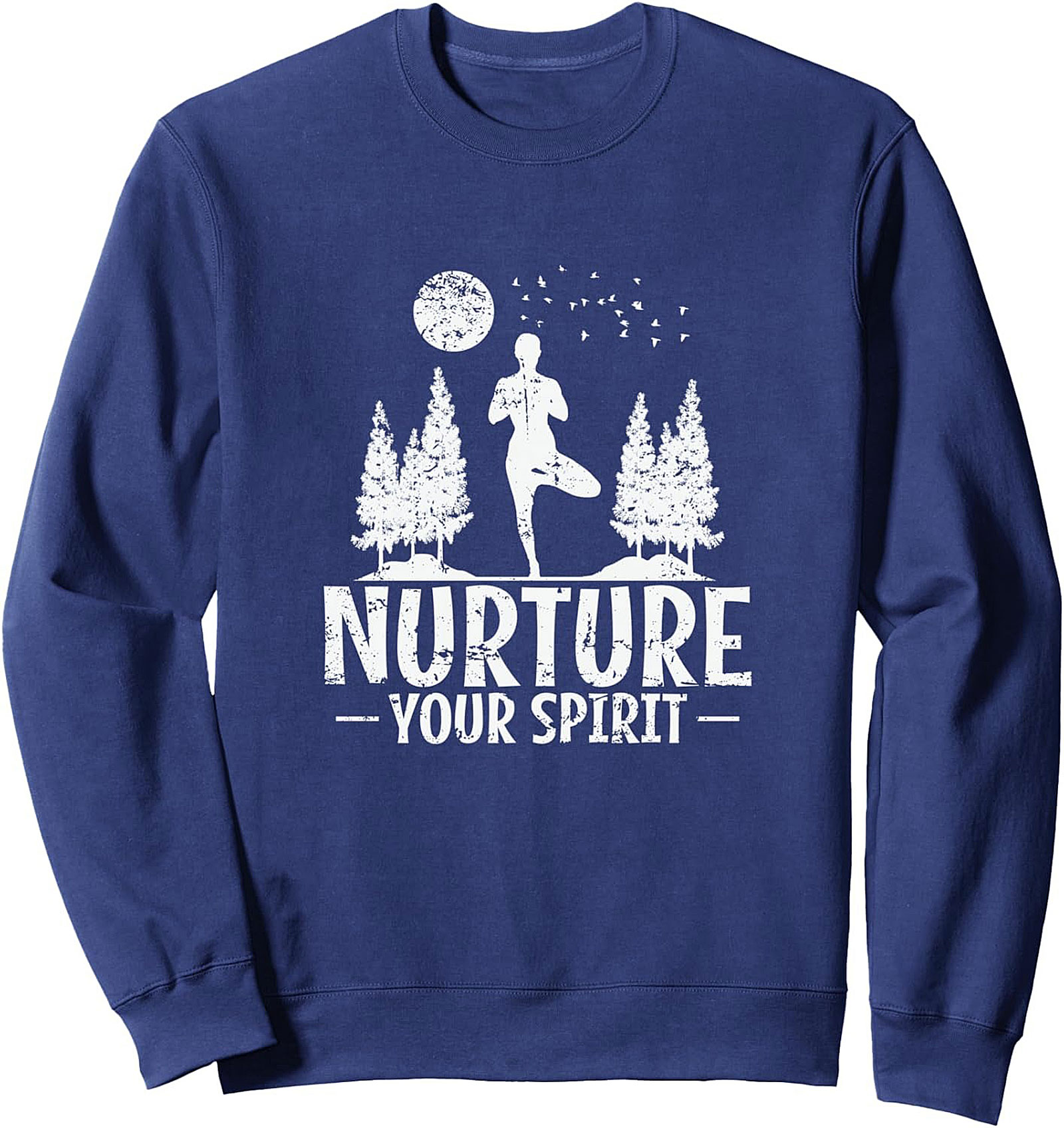 Nurture Your Spirit Yoga Crewneck Sweatshirt Cozy Gift