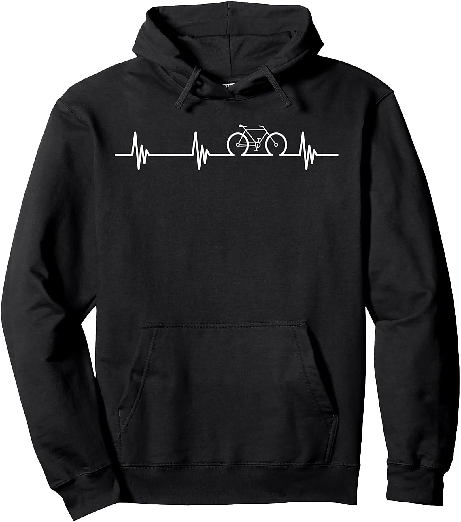 Cyclist Heartbeat Graphic Pullover Hoodie | Cozy Fit
