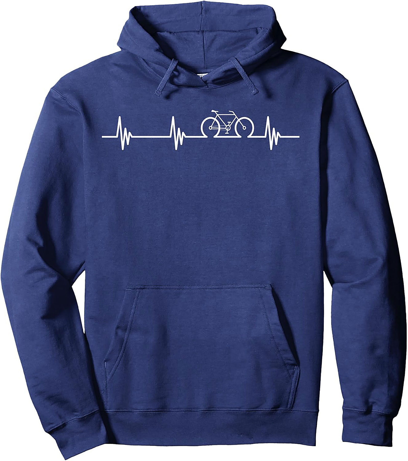 Cyclist Heartbeat Graphic Pullover Hoodie | Cozy Fit