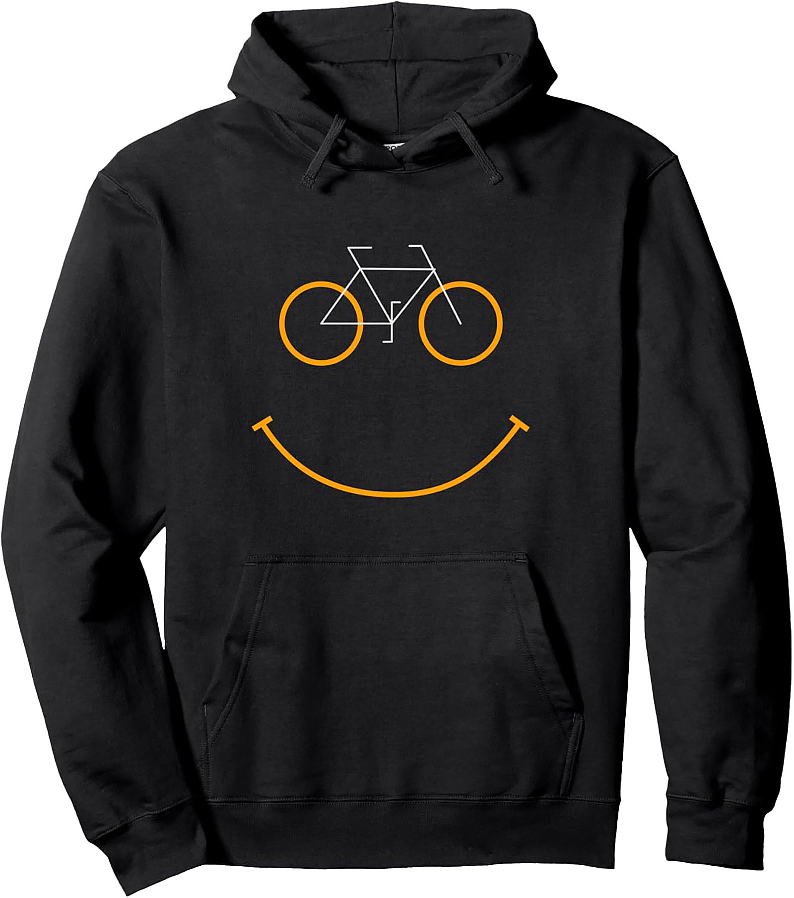 Bike Smile Cycling Pullover Hoodie | Cozy Unisex Graphic