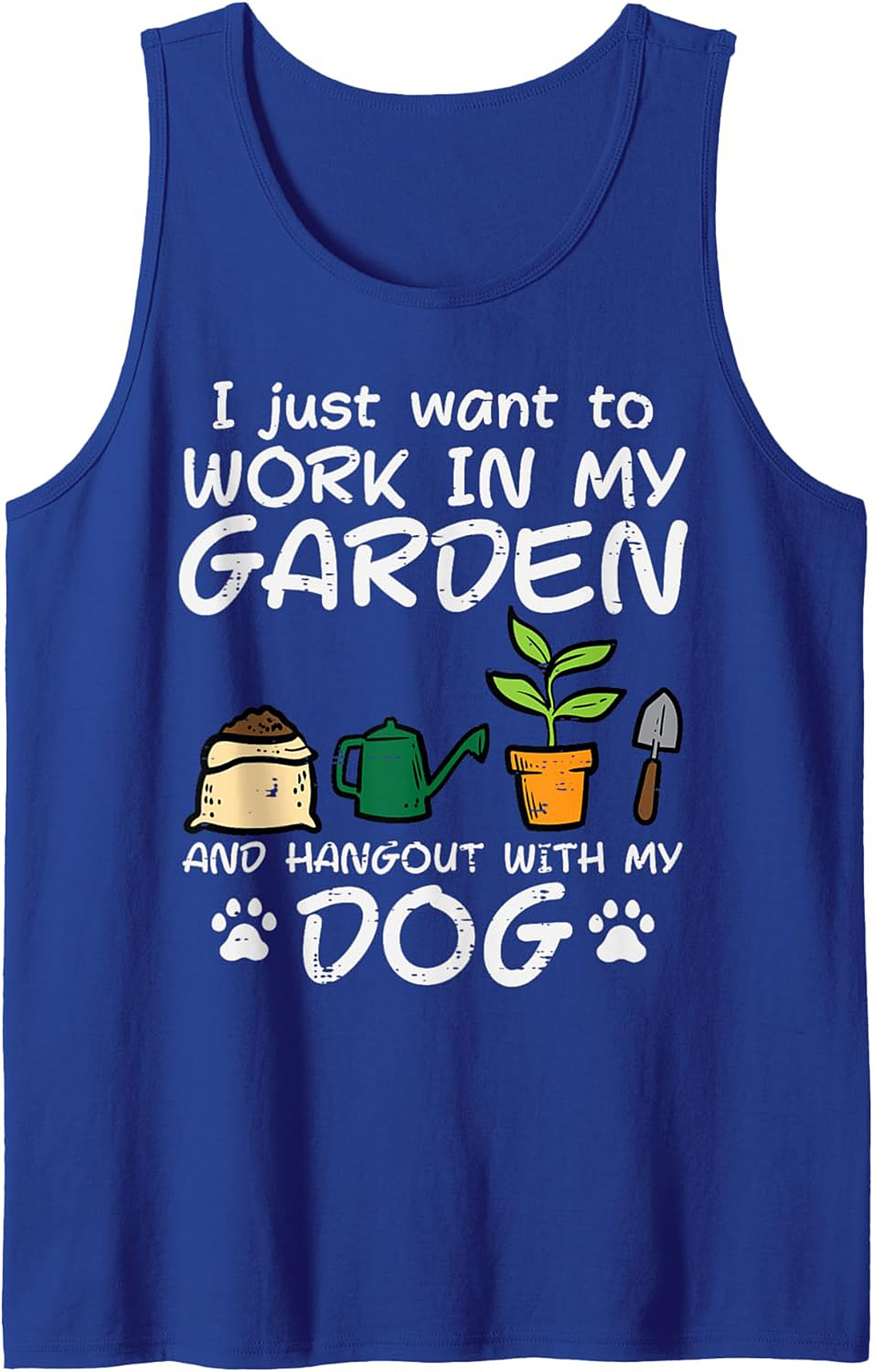 Gardening Dog Tank Top Funny Plant Lover Unisex Sleeveless