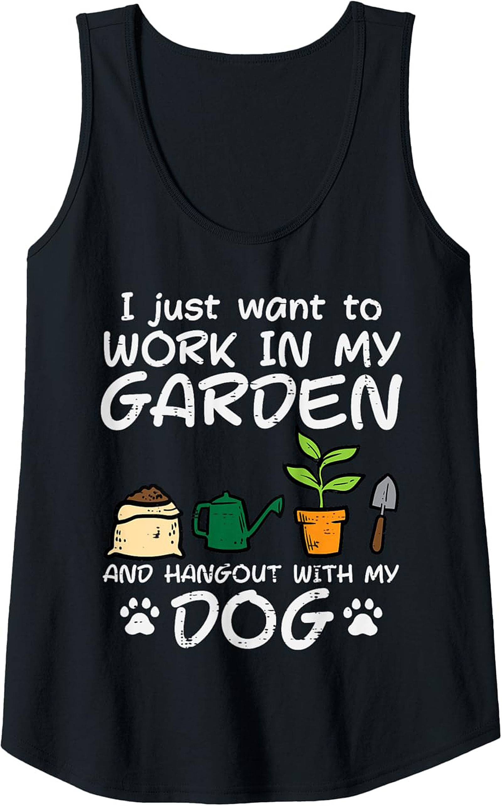 Gardening Dog Tank Top Funny Plant Lover Unisex Sleeveless
